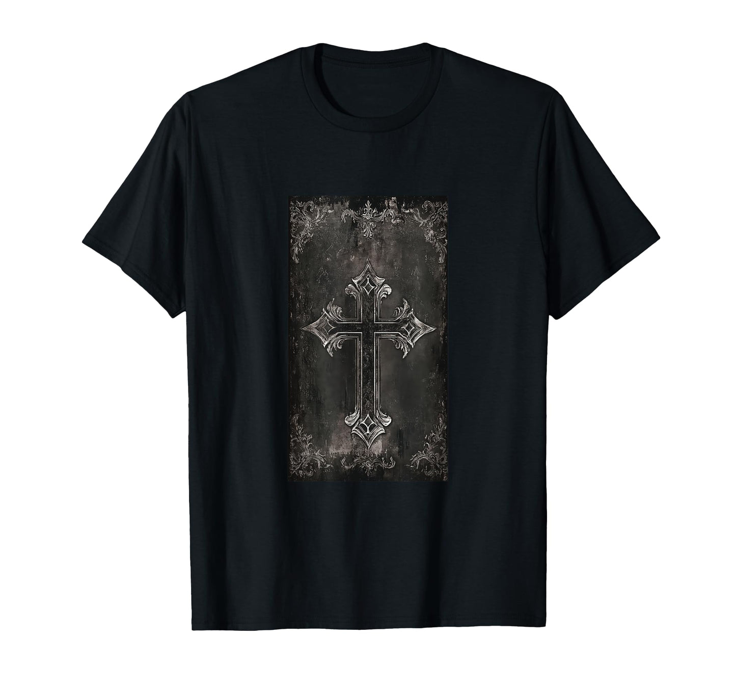 Gothic Cross Grunge Aesthetic Y2K Goth T-Shirt - Aesthetic Graphic Unisex - T-Shirt, Sweatshirt, Hoodie