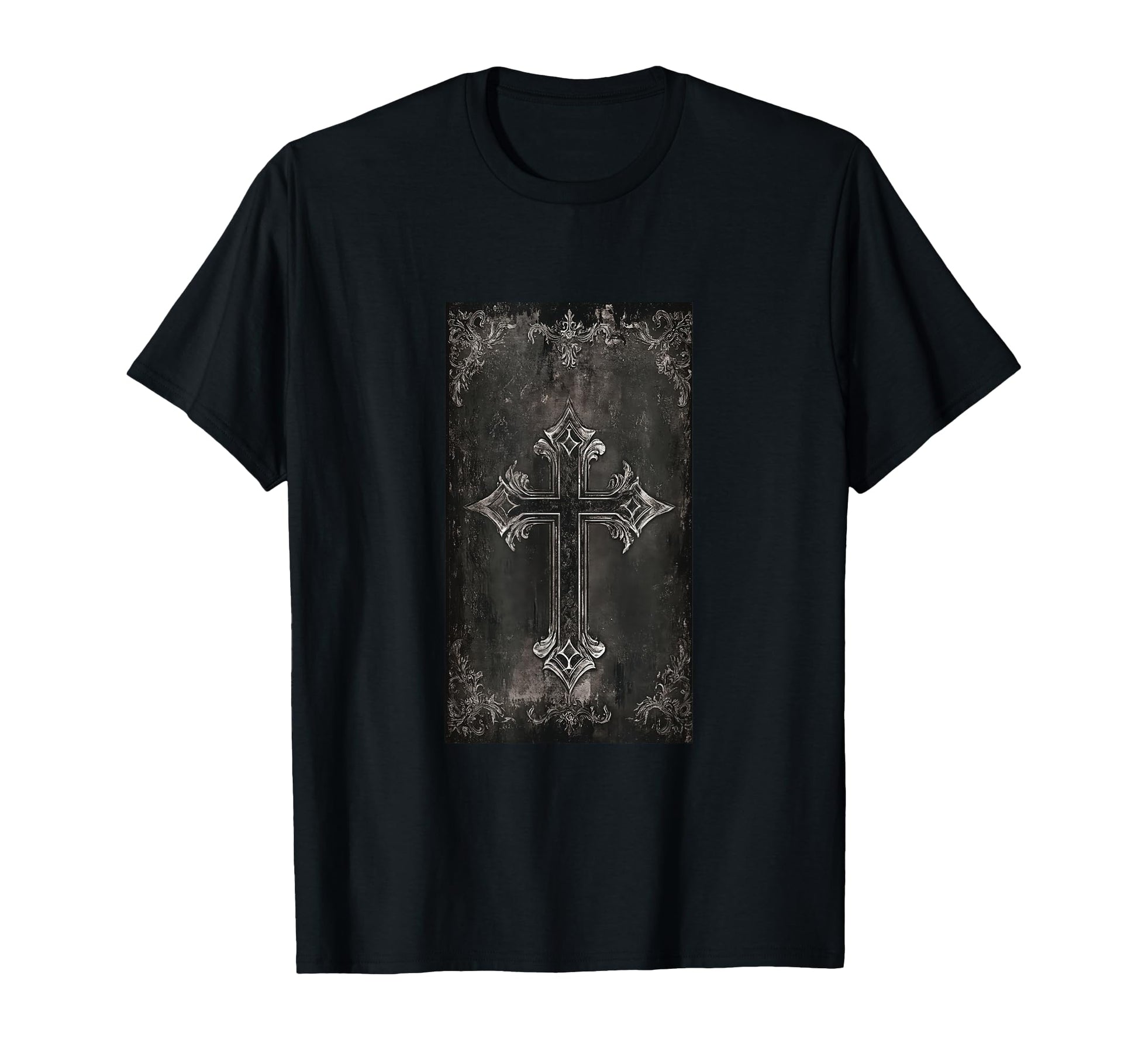 Gothic Cross Grunge Aesthetic Y2K Goth T-Shirt - Aesthetic Graphic Unisex - T-Shirt, Sweatshirt, Hoodie