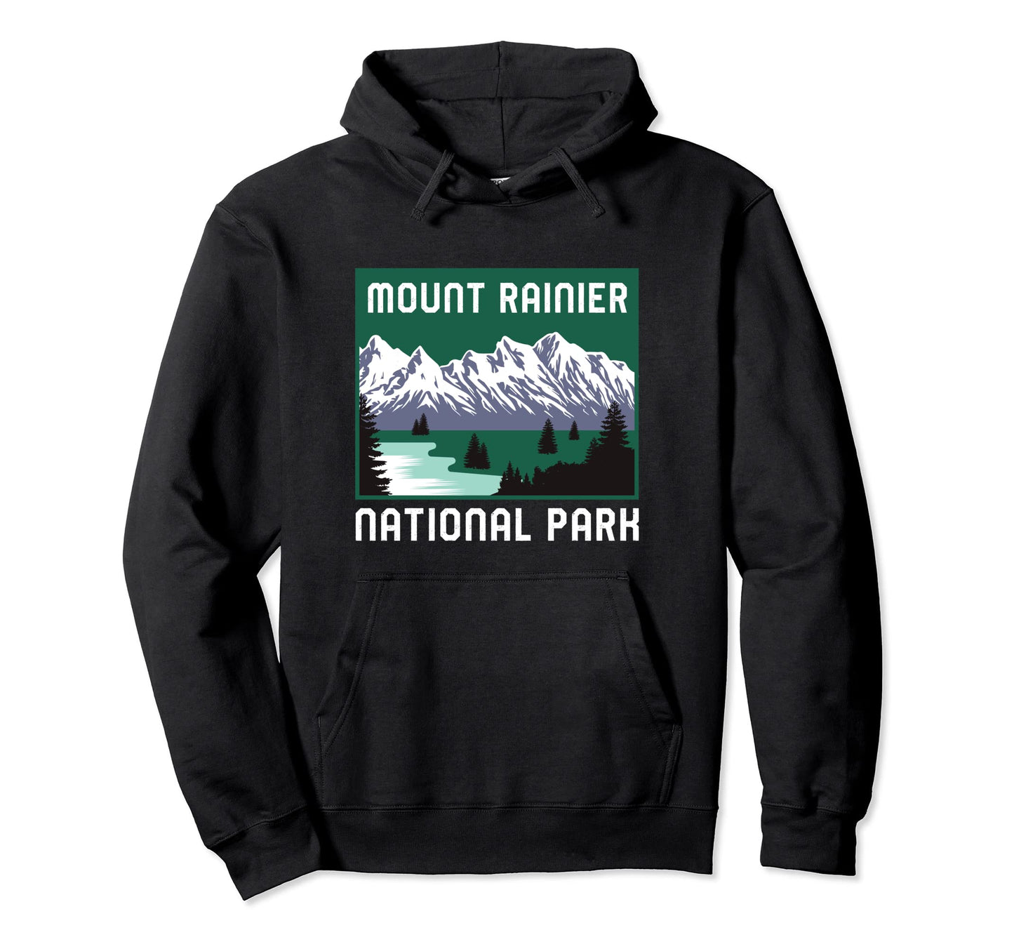 Mount Rainier National Park Washington Hoodie - Custom Art Print Men Women - T-Shirt, Sweatshirt, Hoodie
