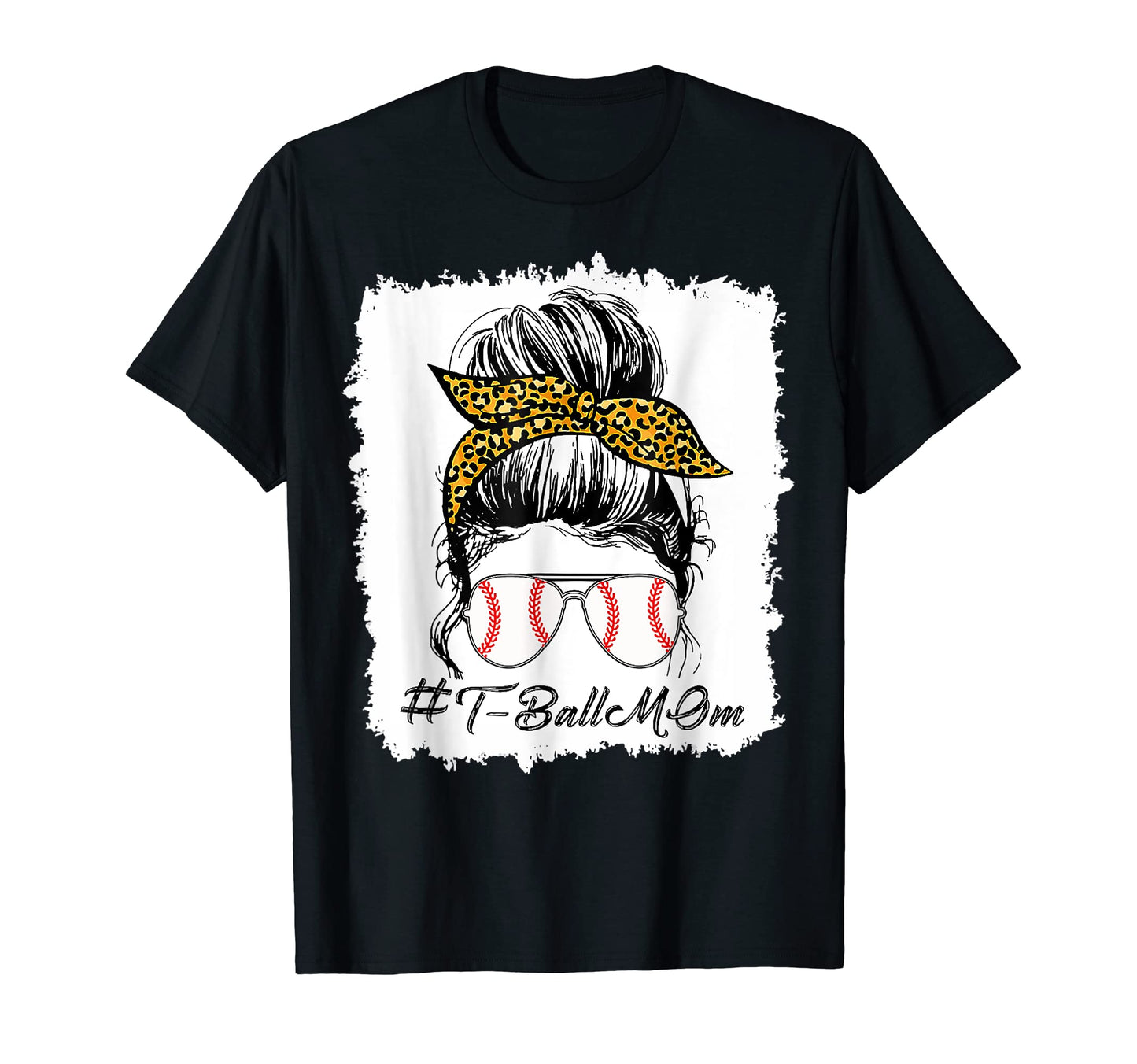 Bleached T Ball Baseball Mom Life T-Shirt - Aesthetic Graphic Unisex - T-Shirt, Sweatshirt, Hoodie