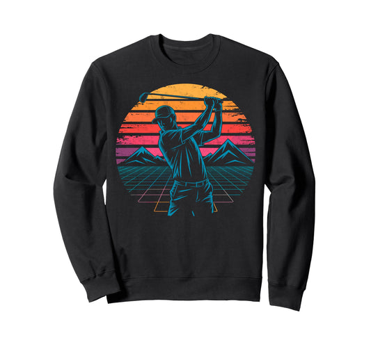80S Synthwave Futuristic Golf Sweatshirt - Streetwear Style for Adults - T-Shirt, Sweatshirt, Hoodie