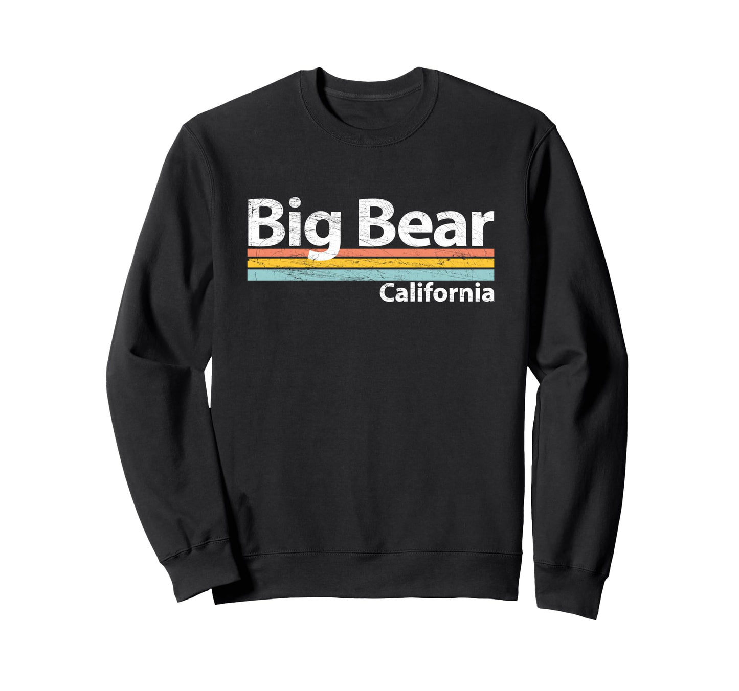 Big Bear California Stripes Sweatshirt - Custom Art Print Unisex - T-Shirt, Sweatshirt, Hoodie