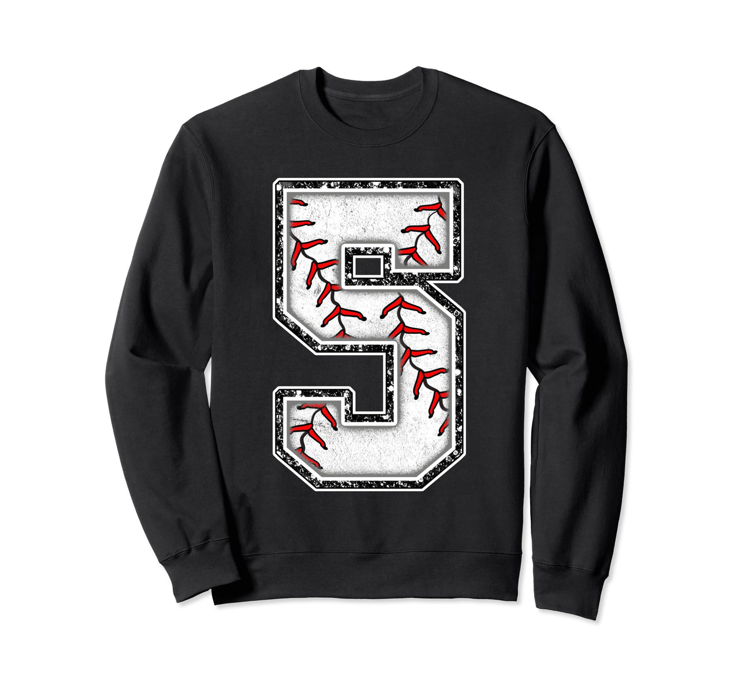 5 Years Old Birthday Baseball Theme Sweatshirt - Unique Graphic Unisex - T-Shirt, Sweatshirt, Hoodie