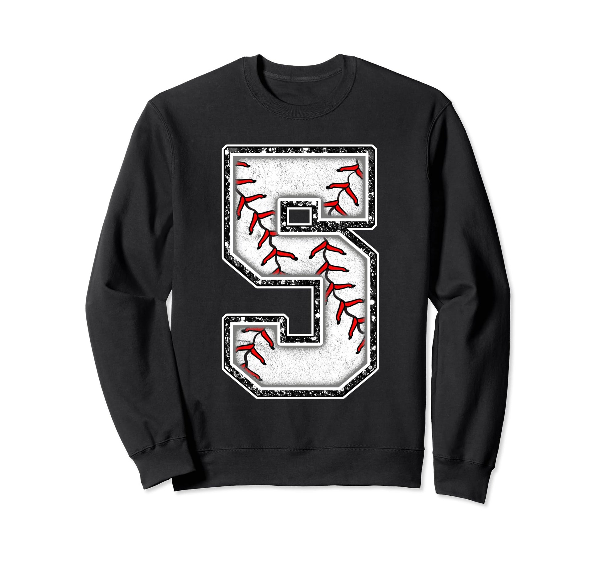 5 Years Old Birthday Baseball Theme Sweatshirt - Unique Graphic Unisex - T-Shirt, Sweatshirt, Hoodie