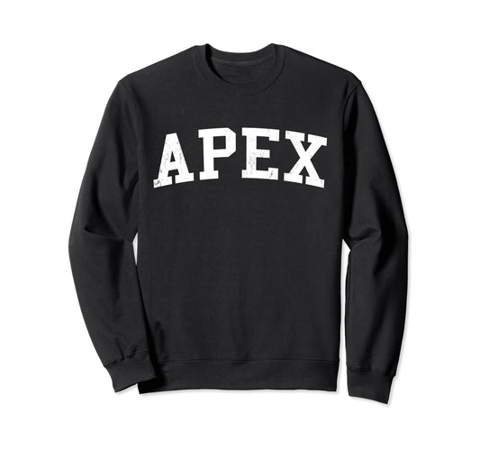 Apex Nc Distressed White Varsity Sweatshirt - Unique Graphic Unisex - T-Shirt, Sweatshirt, Hoodie