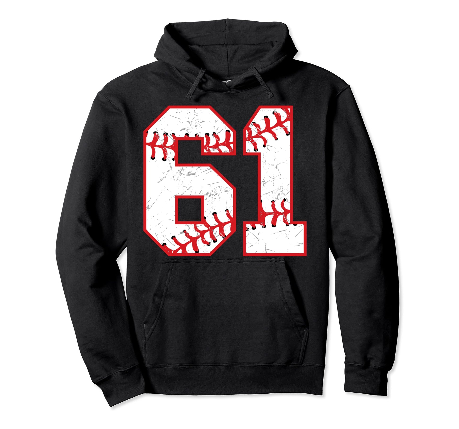61 Birthday Baseball Theme Bday Hoodie - Casual Everyday Wear for Adults - T-Shirt, Sweatshirt, Hoodie