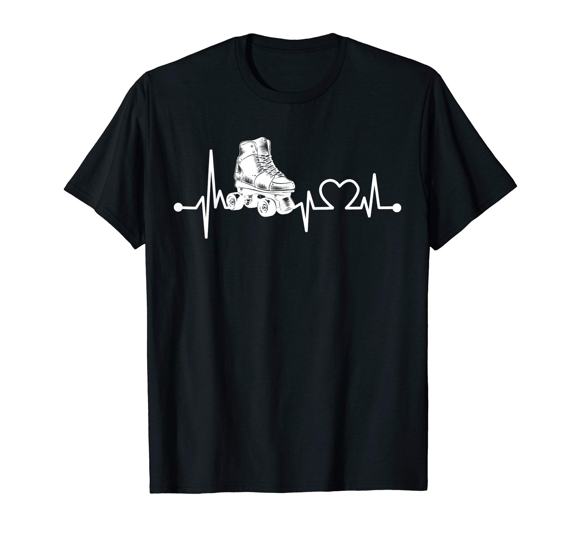 Roller Derby Shoes Heartbeat Funny T-Shirt - Custom Art Print for Adults - T-Shirt, Sweatshirt, Hoodie