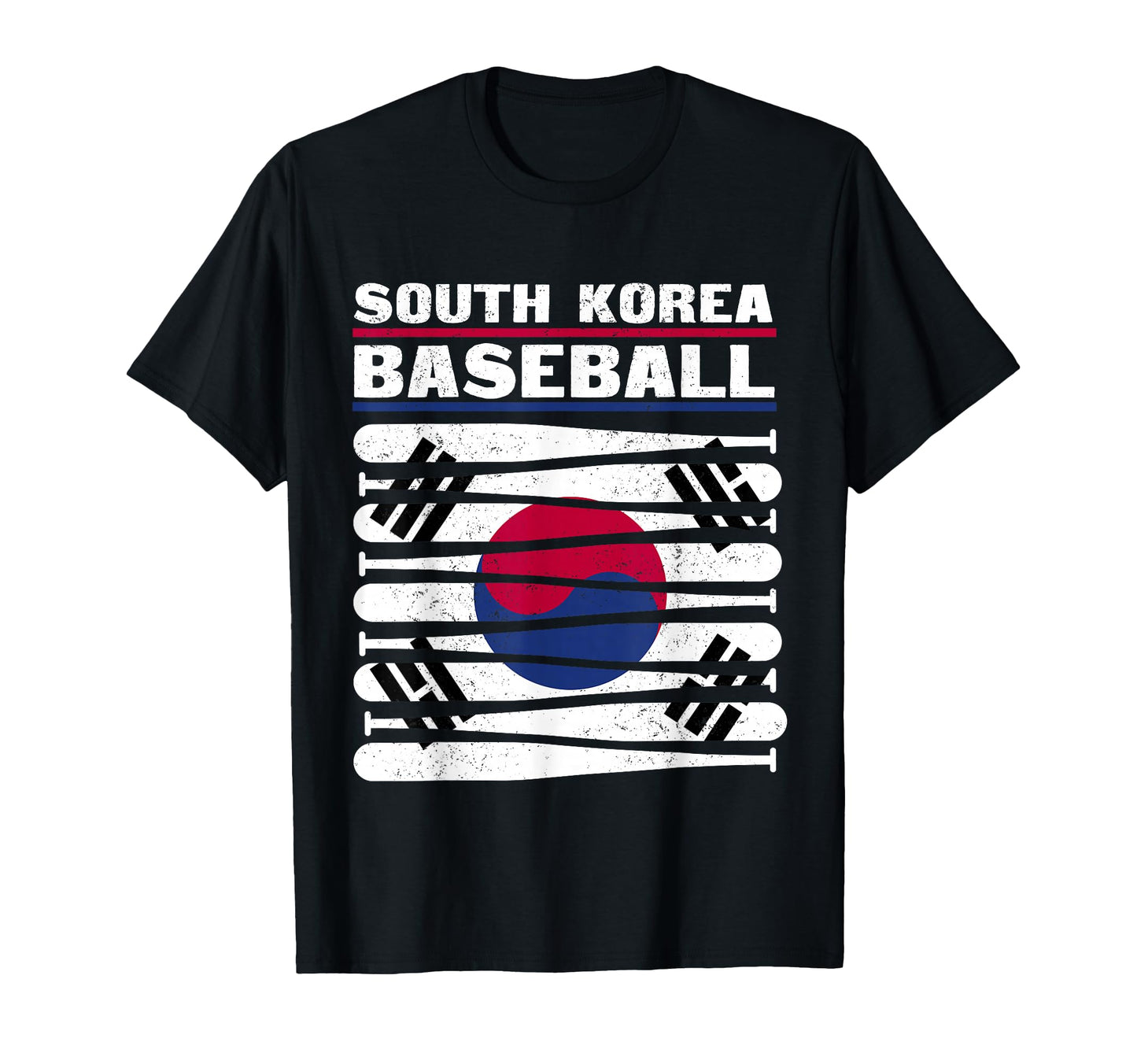 South Korea Baseball Distressed T-Shirt - Casual Everyday Wear Men Women - T-Shirt, Sweatshirt, Hoodie