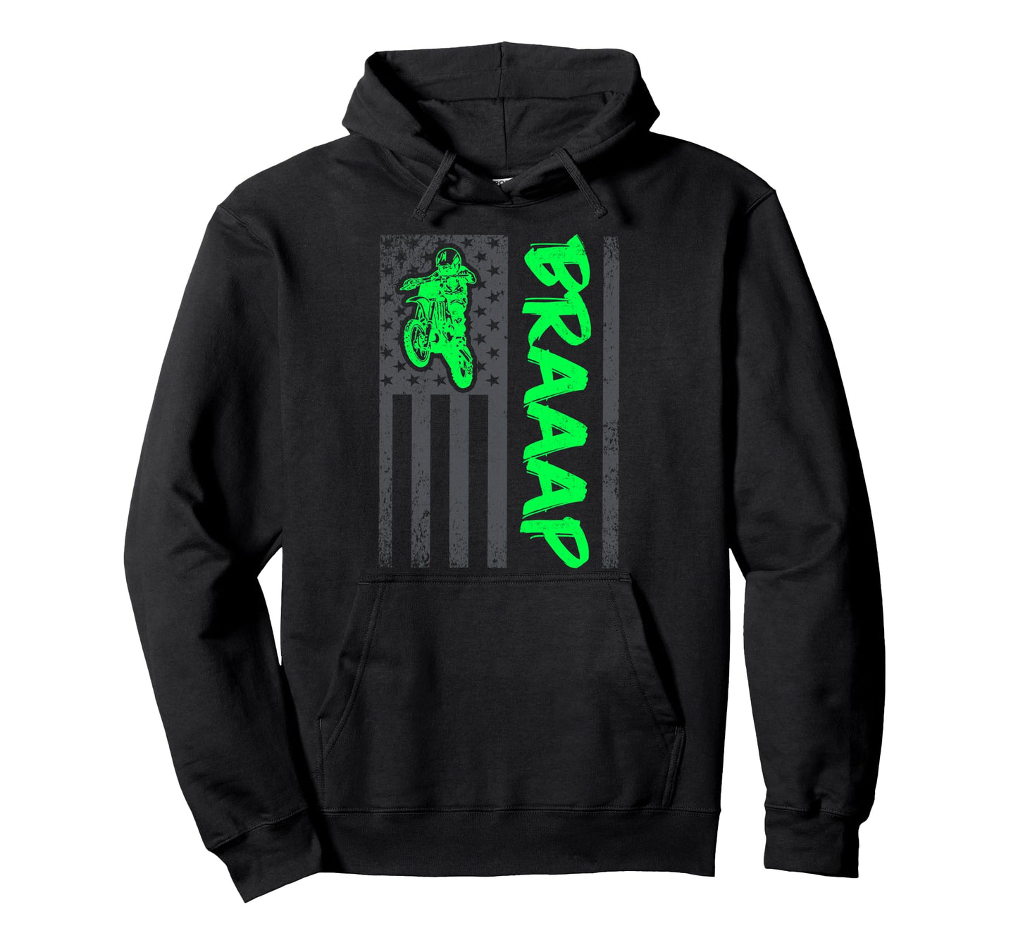 Brap Braap Braaap Usa Flag Motocross Hoodie - Unique Graphic for Adults - T-Shirt, Sweatshirt, Hoodie