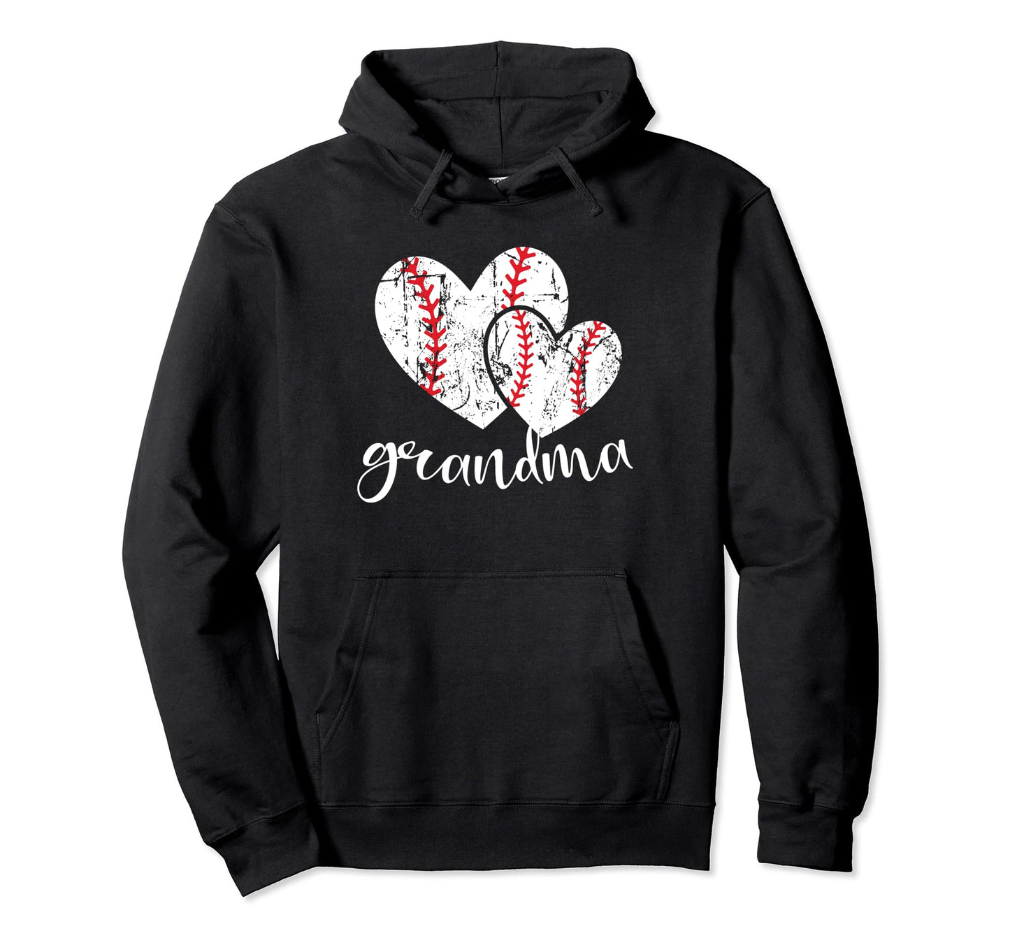 Baseball Grandma Heart Ball Funny Proud Hoodie - Streetwear Style Unisex - T-Shirt, Sweatshirt, Hoodie