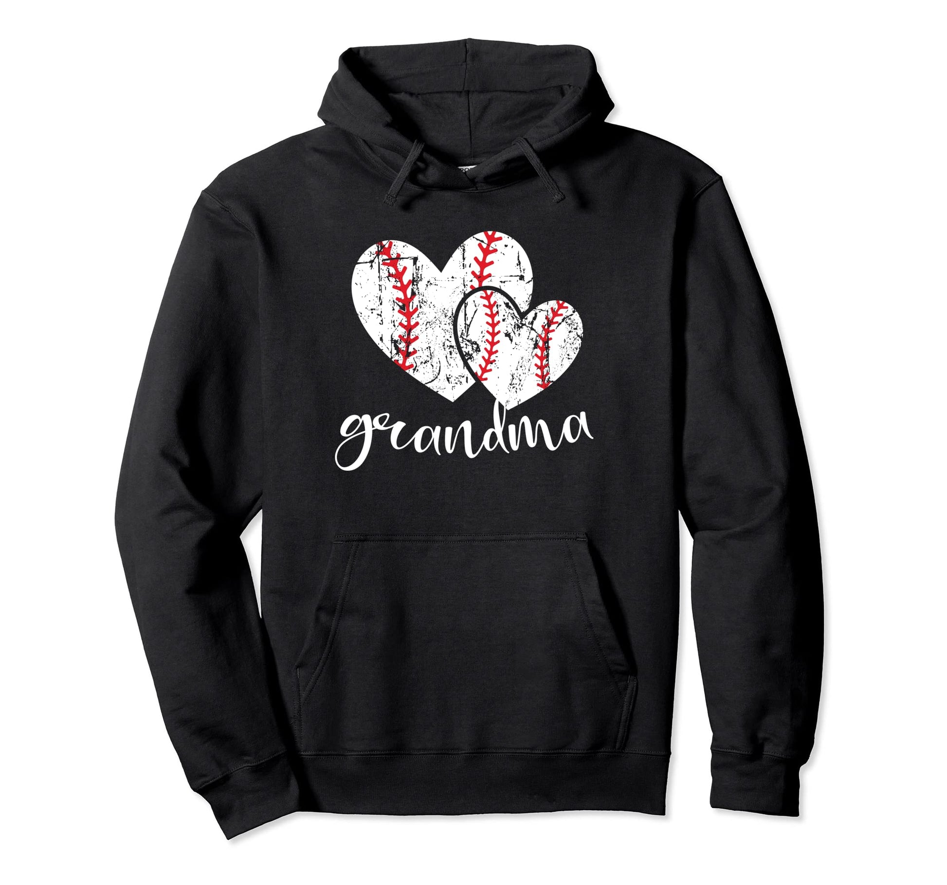 Baseball Grandma Heart Ball Funny Proud Hoodie - Streetwear Style Unisex - T-Shirt, Sweatshirt, Hoodie