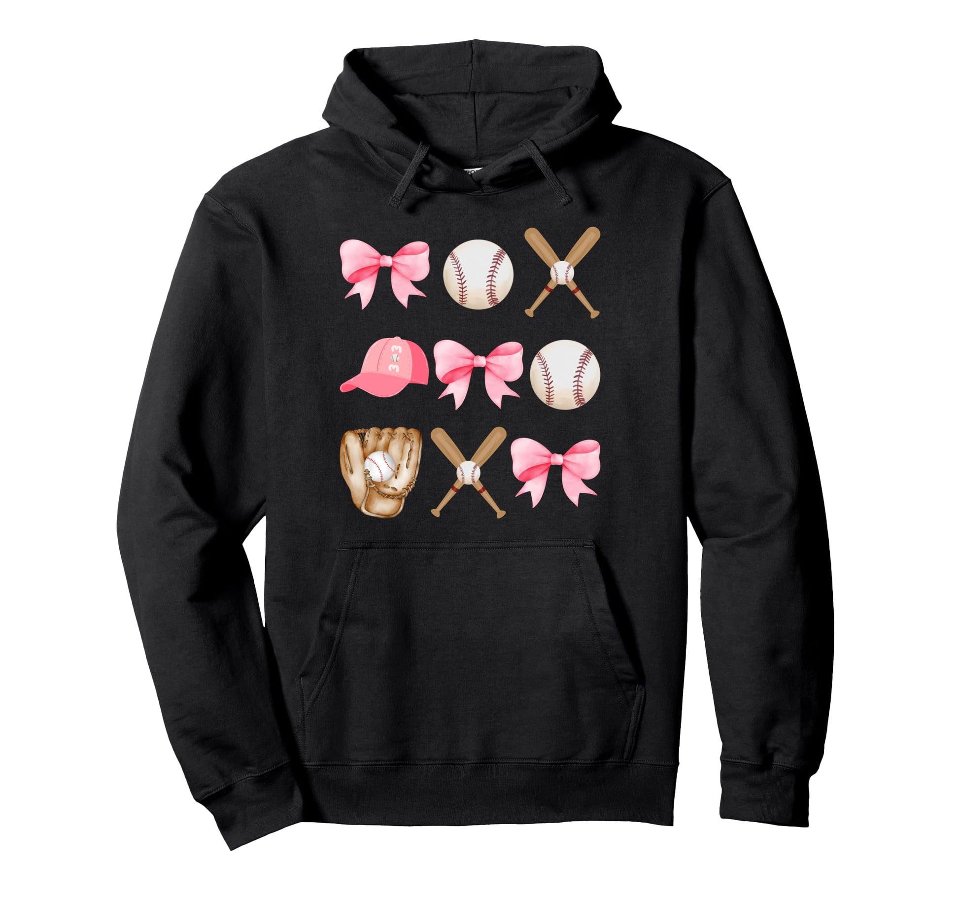 Baseball Mom Coquette Mothers Day Hoodie - Novelty Apparel Men Women - T-Shirt, Sweatshirt, Hoodie