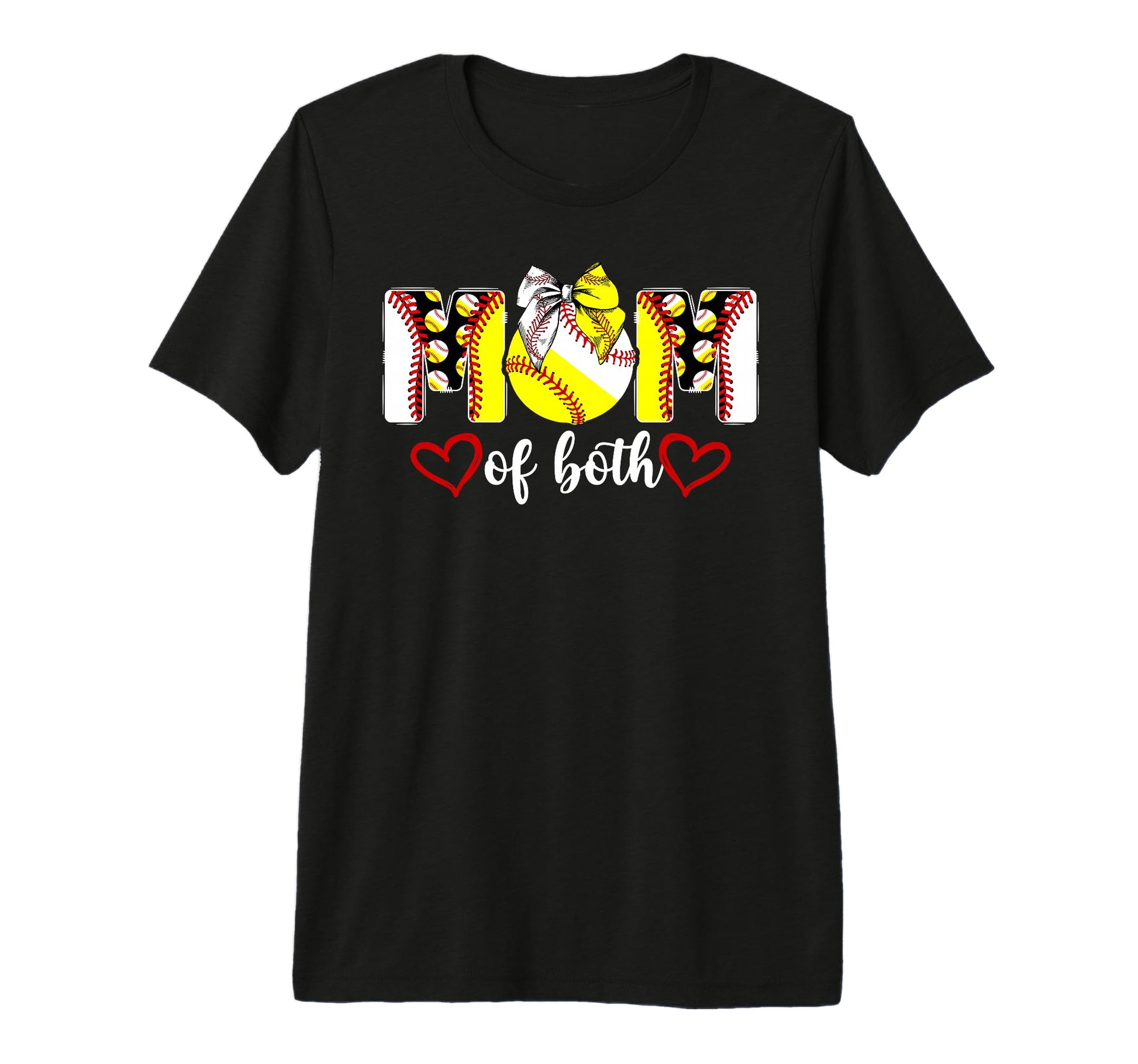 Mom Both Coquette Softball Baseball T-Shirt - Unique Graphic for Adults - T-Shirt, Sweatshirt, Hoodie