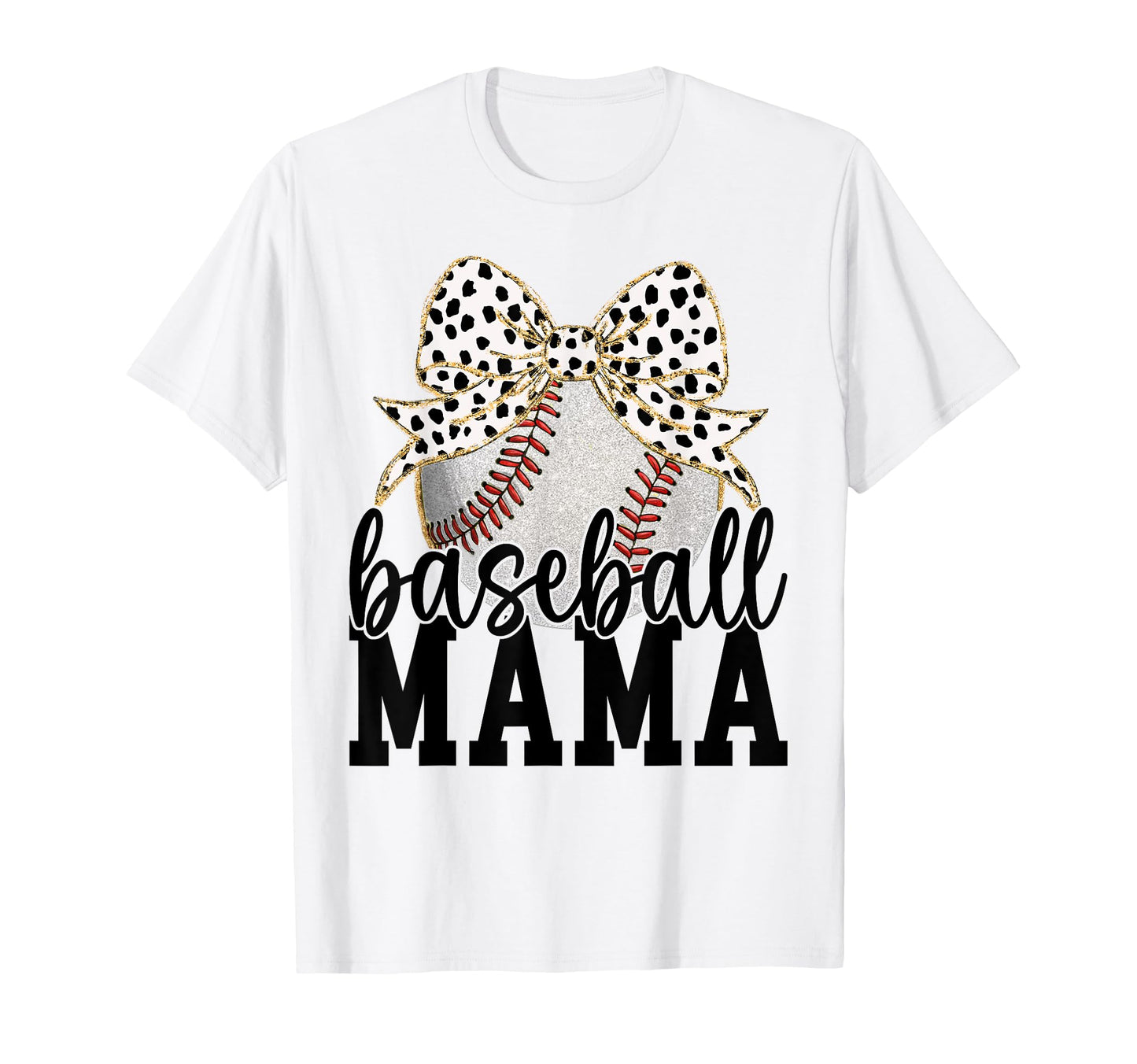 Baseball Mama Coquette Bow Matching T-Shirt - Unique Graphic Men Women - T-Shirt, Sweatshirt, Hoodie