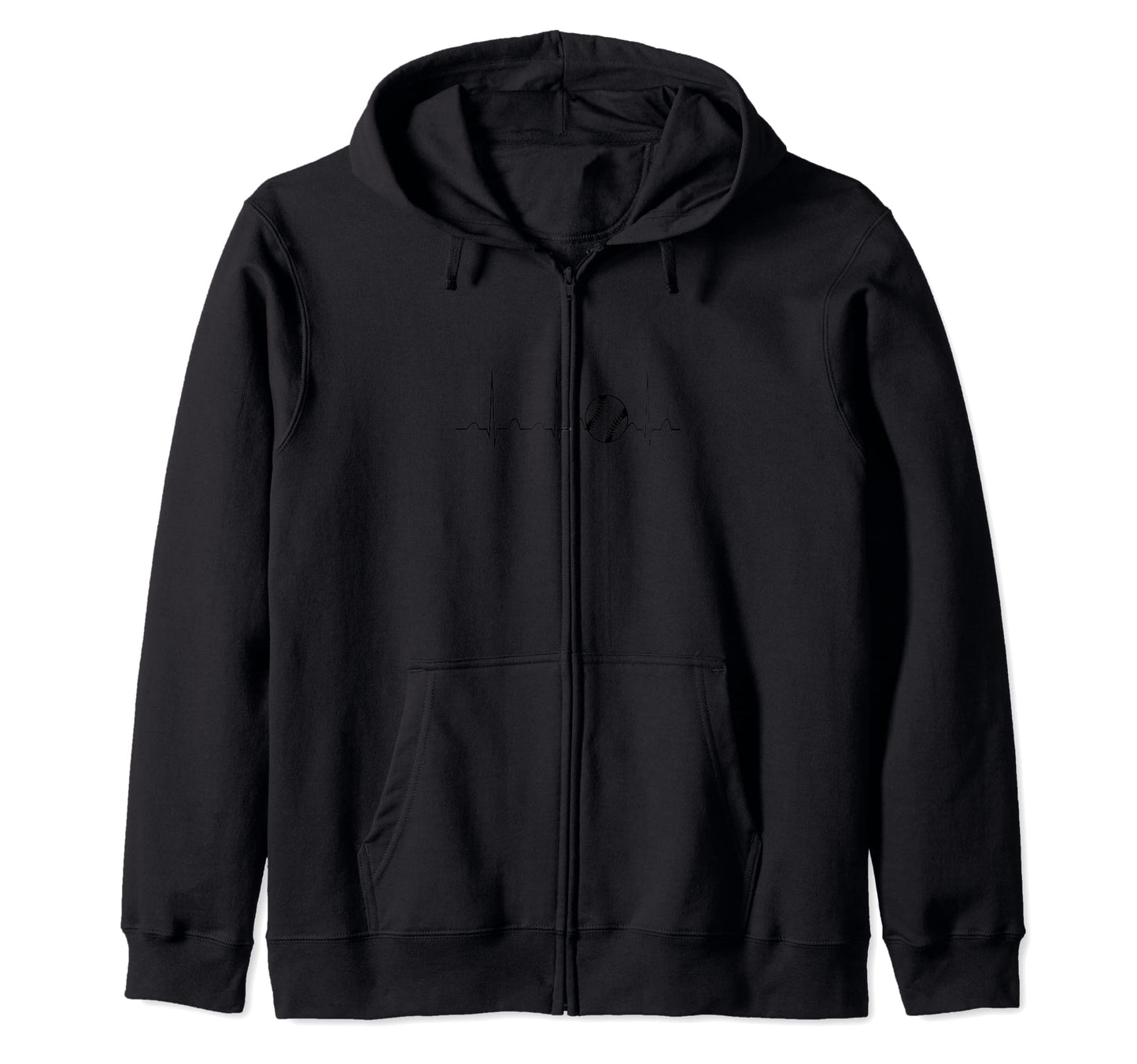 Baseball Pulse Heartbeat Life Sport Hoodie - Unique Graphic Men Women - T-Shirt, Sweatshirt, Hoodie