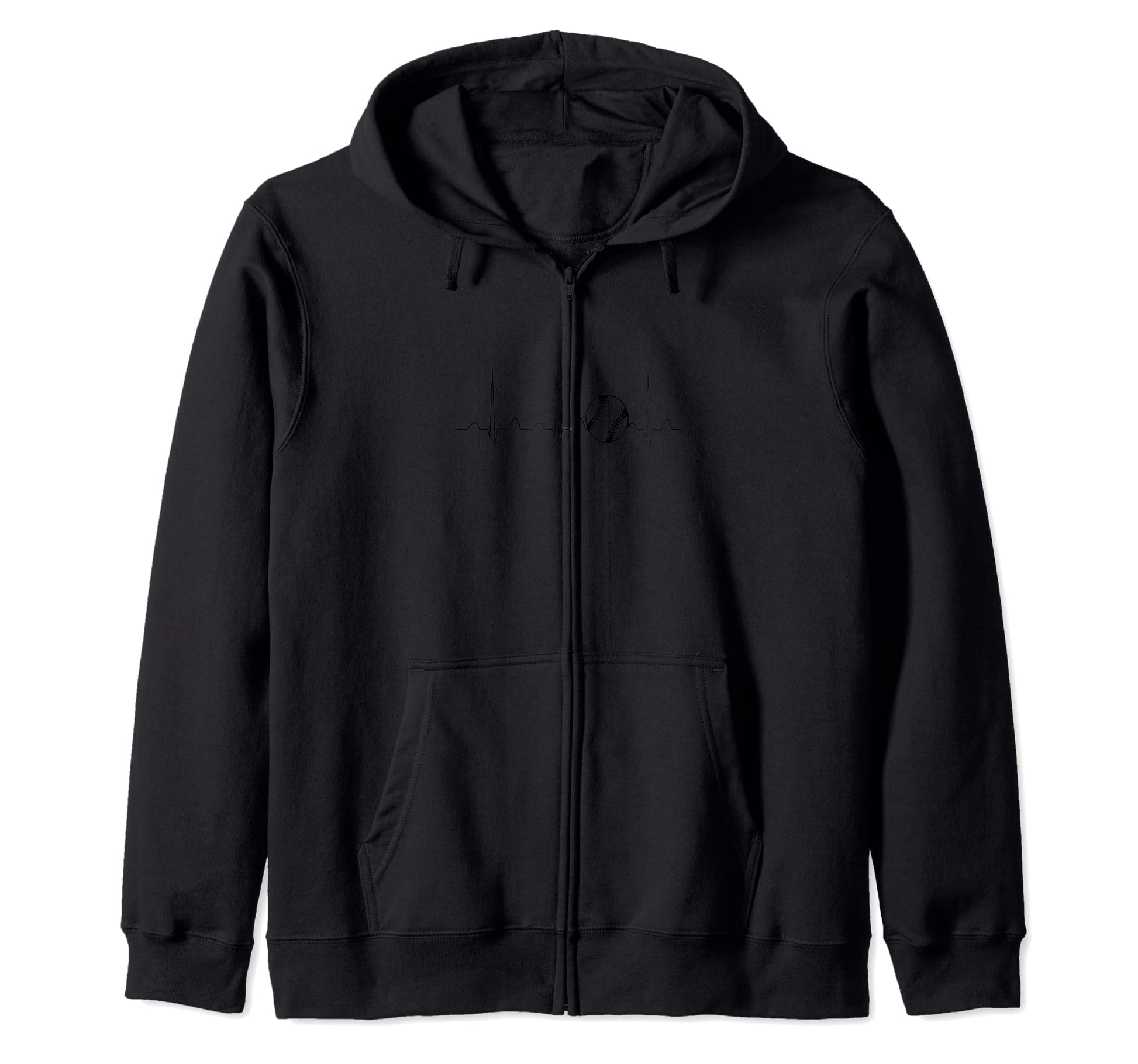 Baseball Pulse Heartbeat Life Sport Hoodie - Unique Graphic Men Women - T-Shirt, Sweatshirt, Hoodie