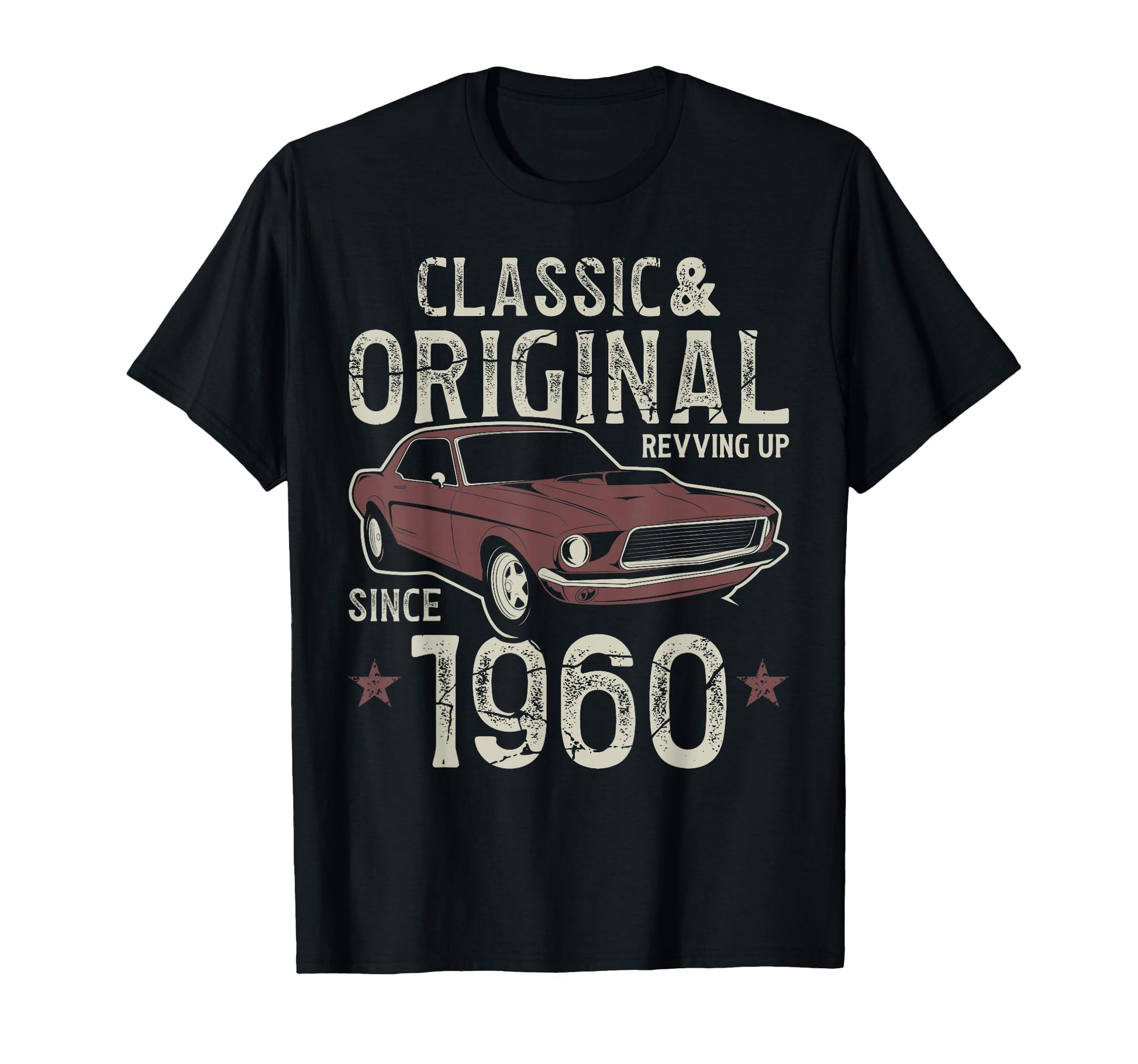 Born 1960 Car 66Th Birthday T-Shirt - Unique Graphic Unisex - T-Shirt, Sweatshirt, Hoodie