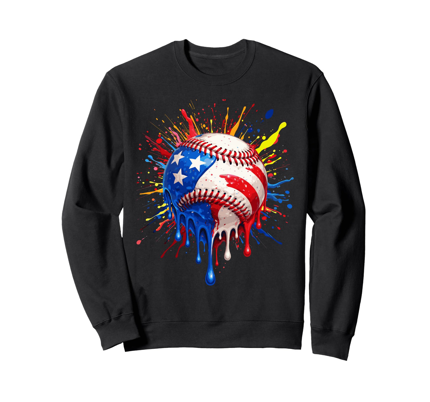 4Th July Funny Baseball Usa Sweatshirt - Casual Everyday Wear Men Women - T-Shirt, Sweatshirt, Hoodie