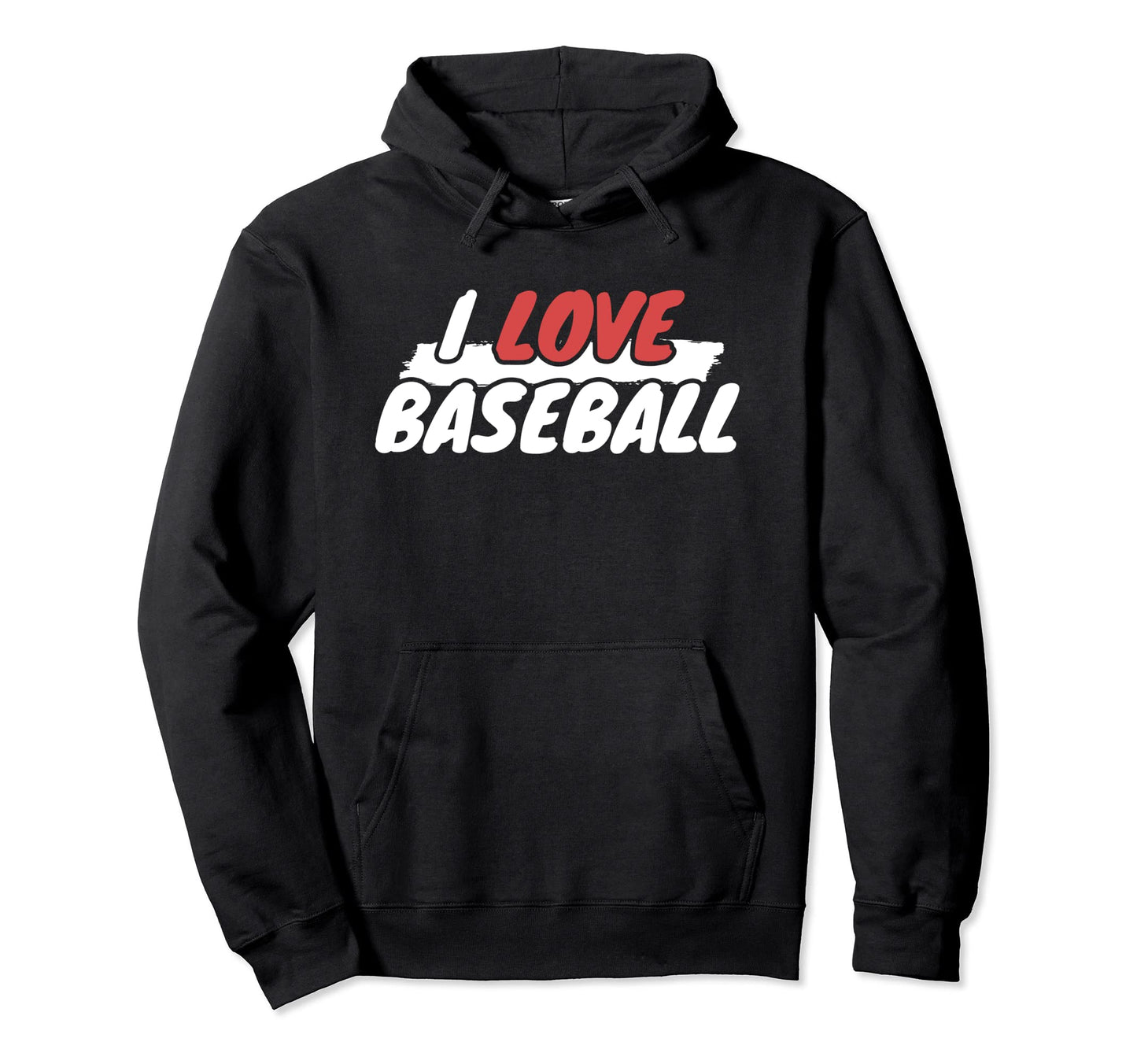 I Love Baseball Hoodie - Minimalist Print Unisex - T-Shirt, Sweatshirt, Hoodie