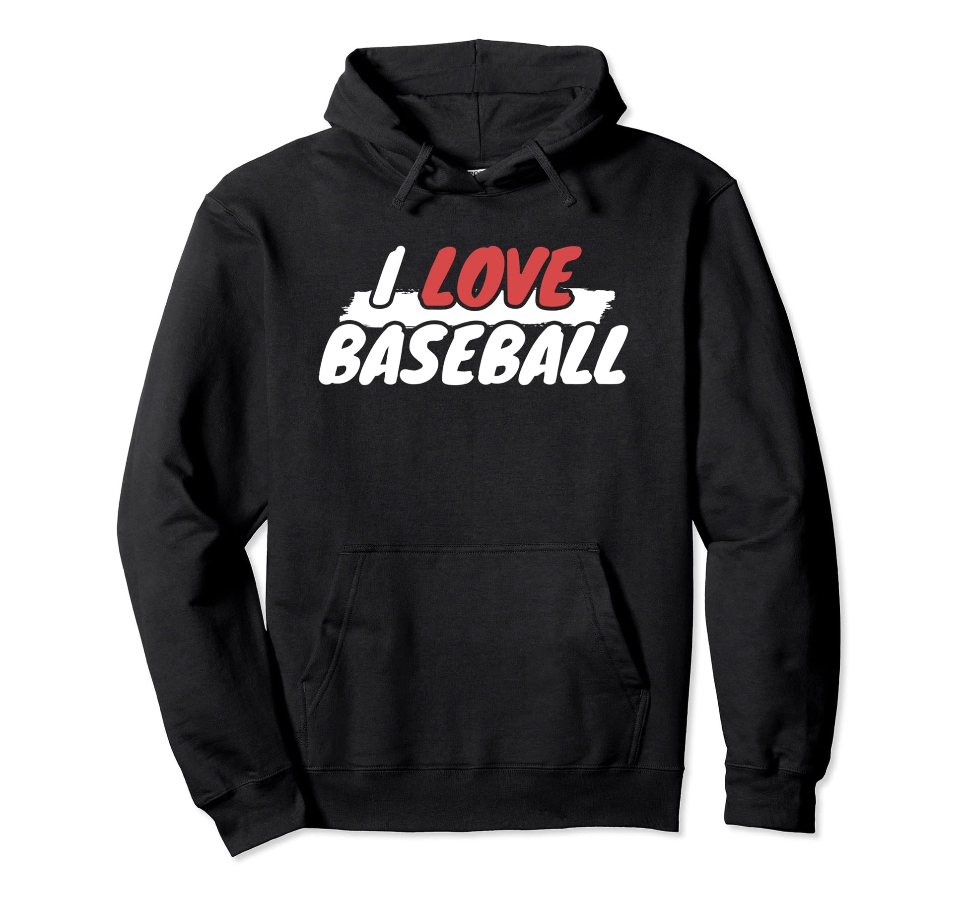 I Love Baseball Hoodie - Minimalist Print Unisex - T-Shirt, Sweatshirt, Hoodie