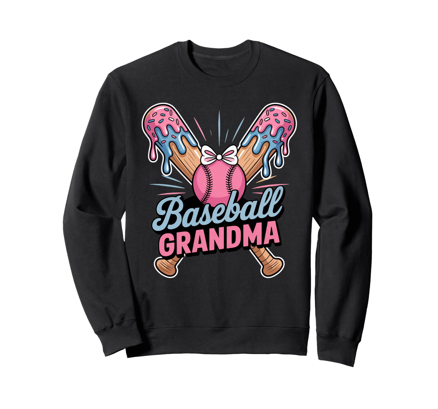 Grandma Coquette Ribbon Ice Cream Drip Sweatshirt - Graphic Print Unisex - T-Shirt, Sweatshirt, Hoodie