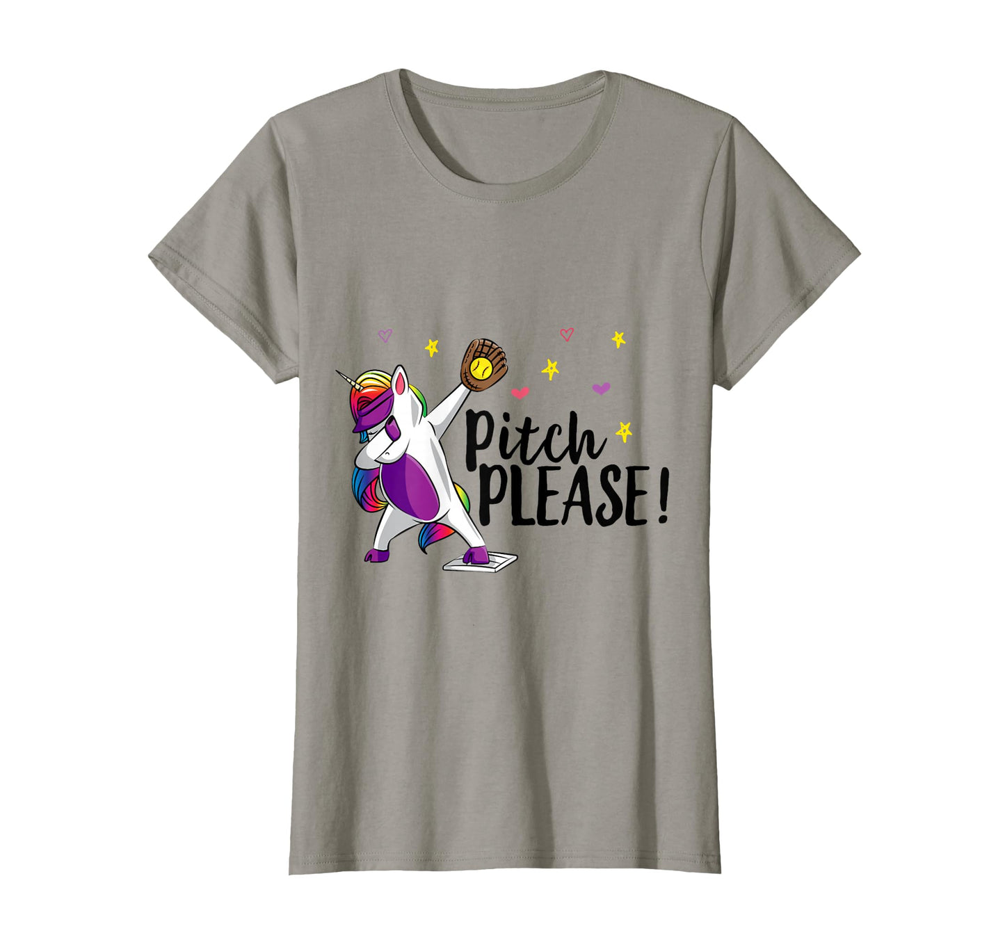 Dabbing Unicorn Funny Softball T-Shirt - Fun Novelty Design Men Women - T-Shirt, Sweatshirt, Hoodie