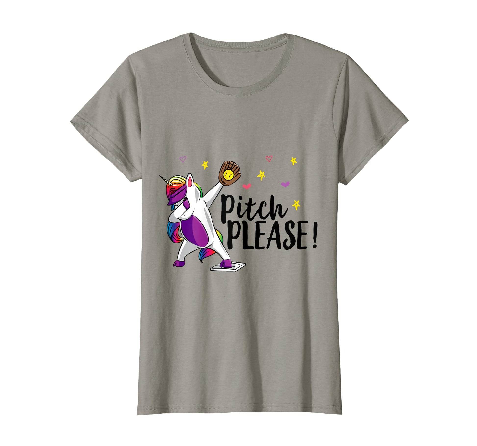 Dabbing Unicorn Funny Softball T-Shirt - Fun Novelty Design Men Women - T-Shirt, Sweatshirt, Hoodie