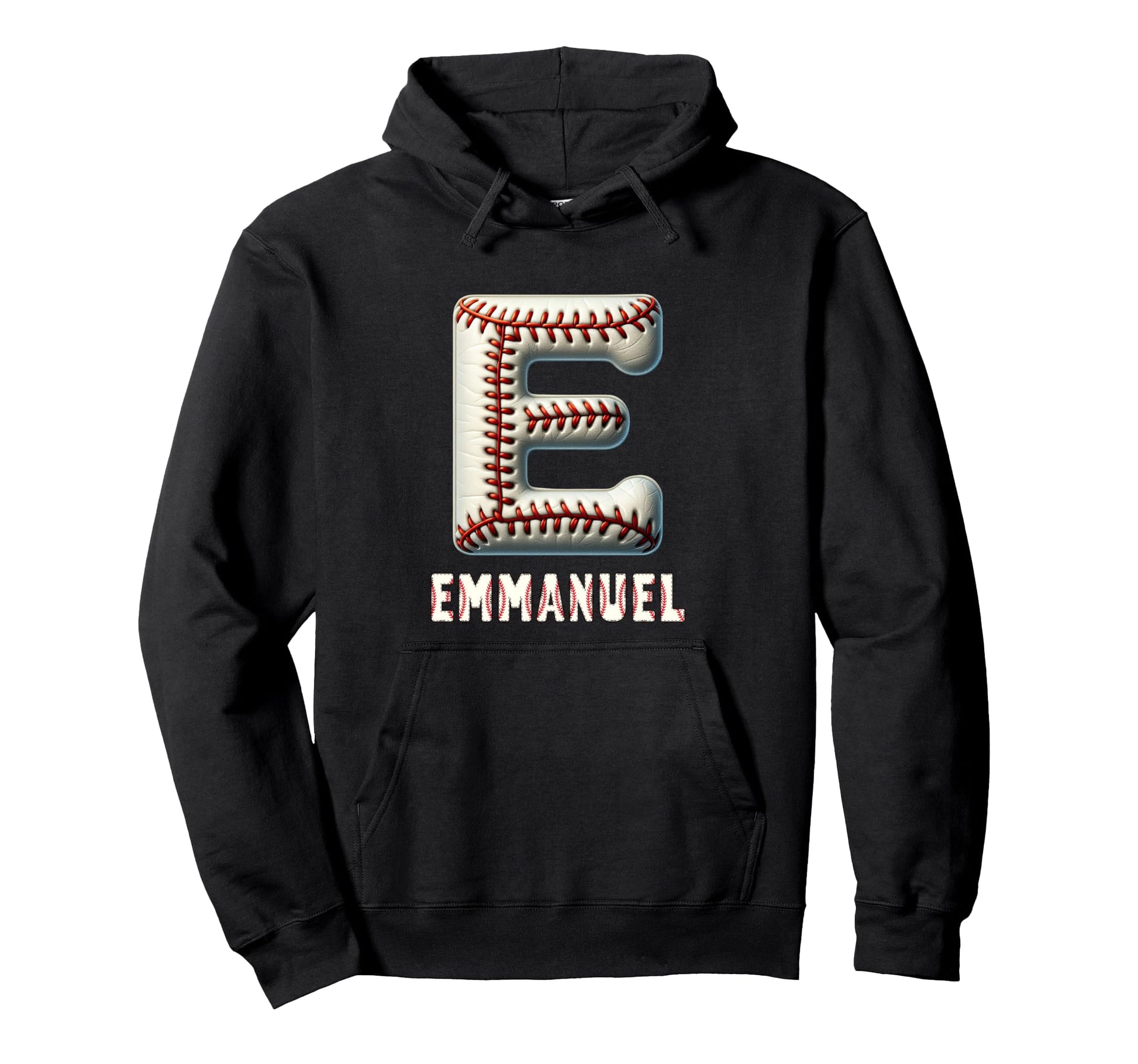 Baseball Home Run Jannik Initial Hoodie - Casual Everyday Wear Men Women - T-Shirt, Sweatshirt, Hoodie