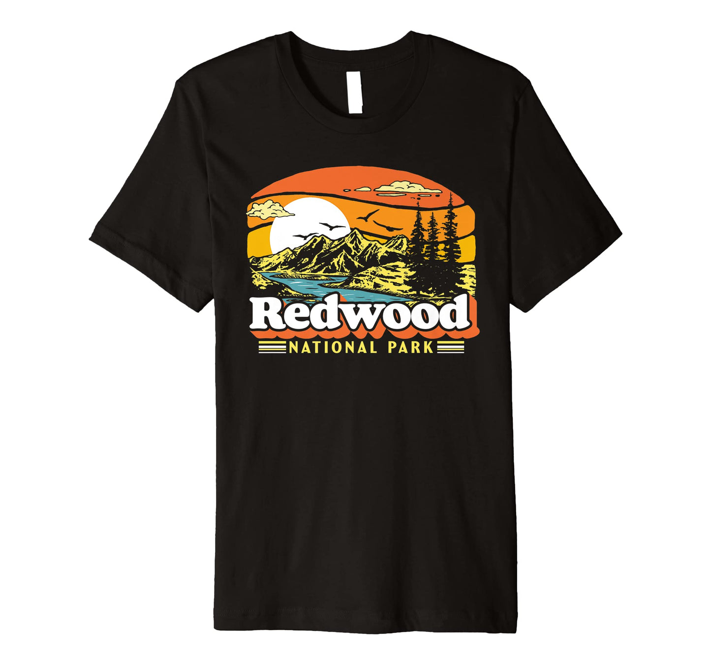 Redwood National Park 80S T-Shirt - Fun Novelty Design for Adults - T-Shirt, Sweatshirt, Hoodie
