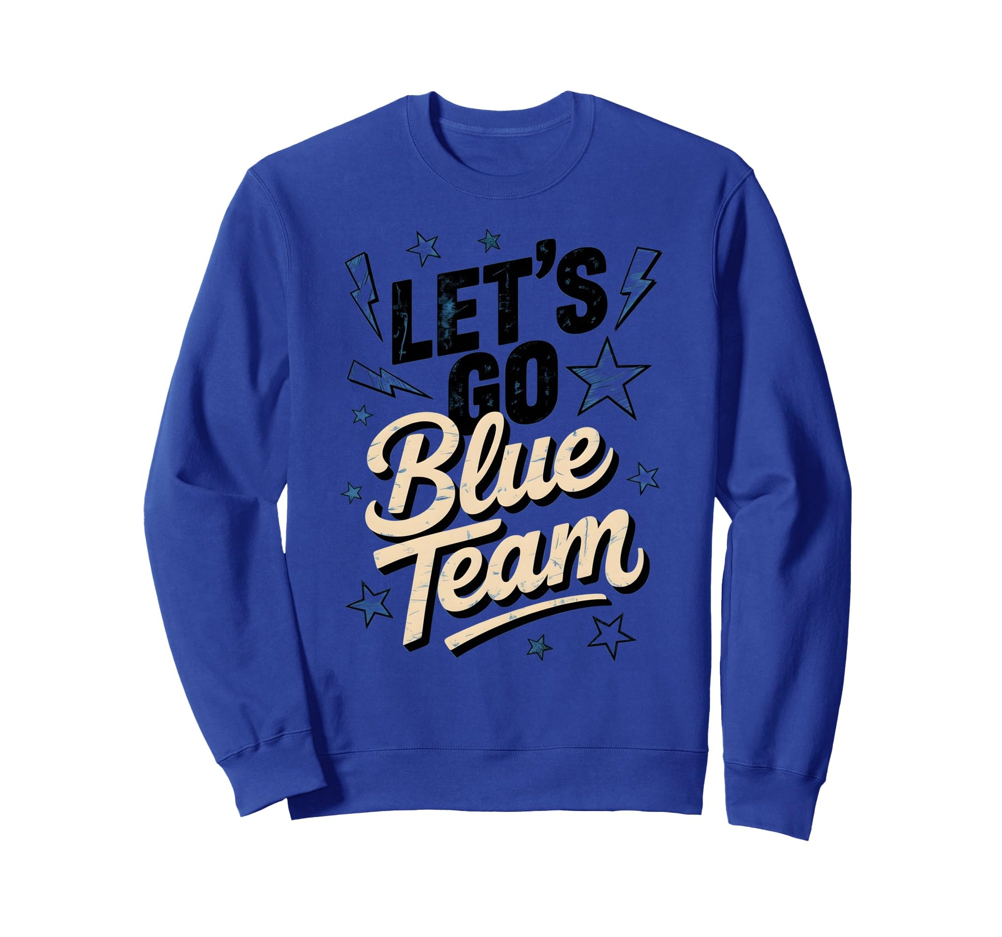Bruh Lets Go Blue Team Field Day Sweatshirt - Graphic Print for Adults - T-Shirt, Sweatshirt, Hoodie