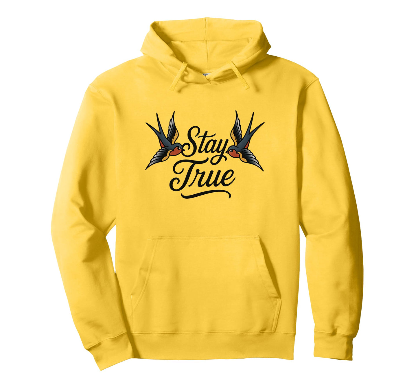 Stay True Swallows Tattoo American Hoodie - Fun Novelty Design Men Women - T-Shirt, Sweatshirt, Hoodie