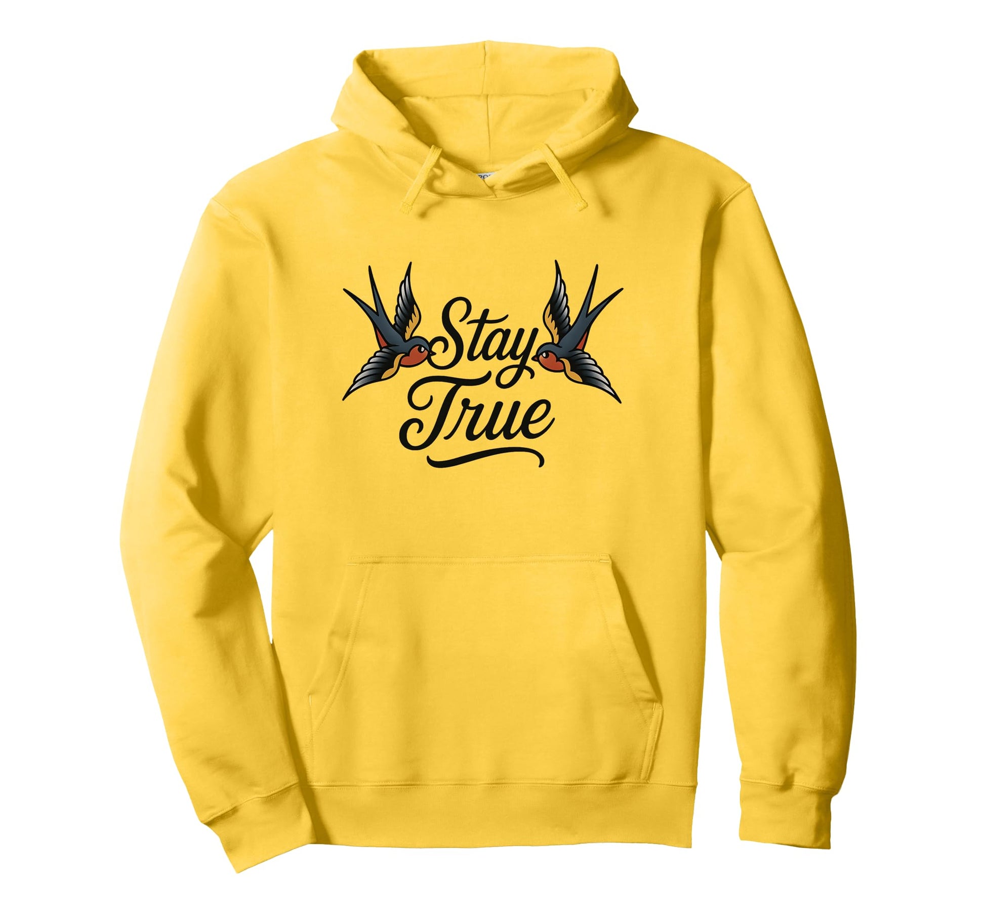 Stay True Swallows Tattoo American Hoodie - Fun Novelty Design Men Women - T-Shirt, Sweatshirt, Hoodie
