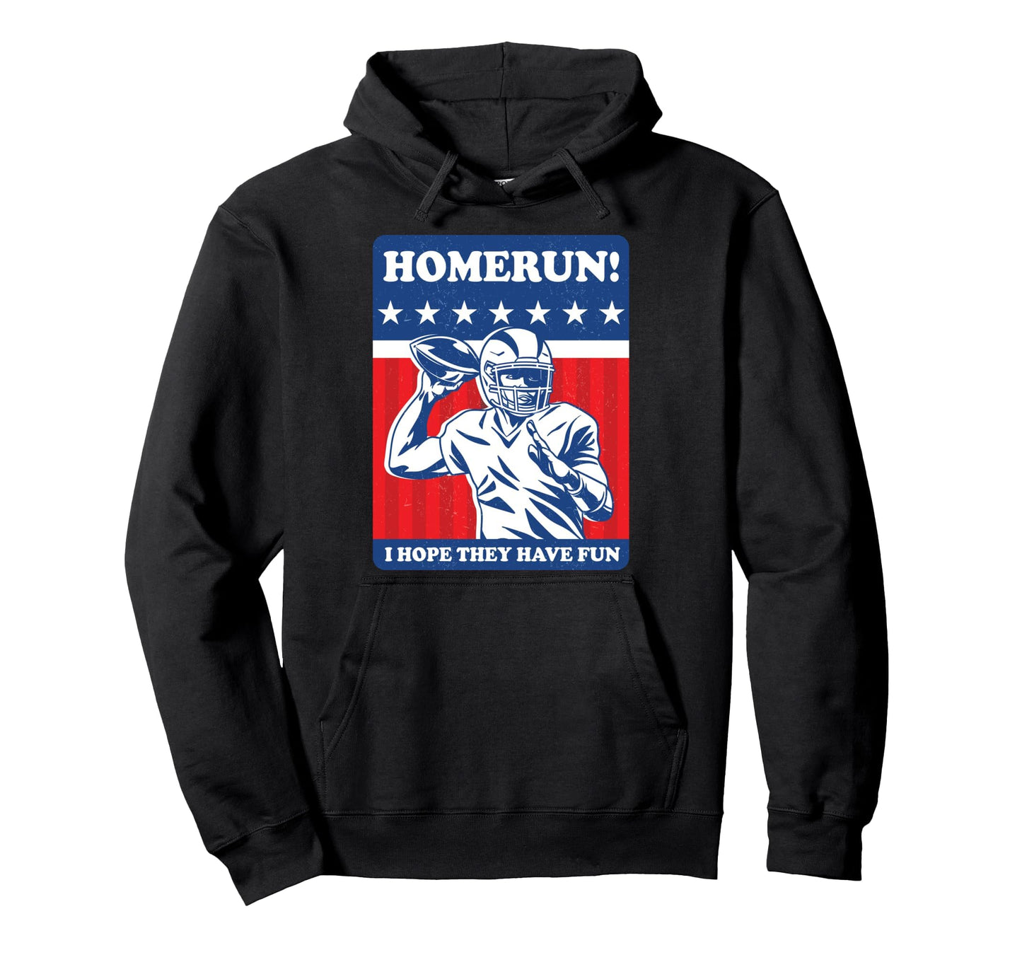 Funny Homerun Baseball American Football Hoodie - Graphic Print Unisex - T-Shirt, Sweatshirt, Hoodie