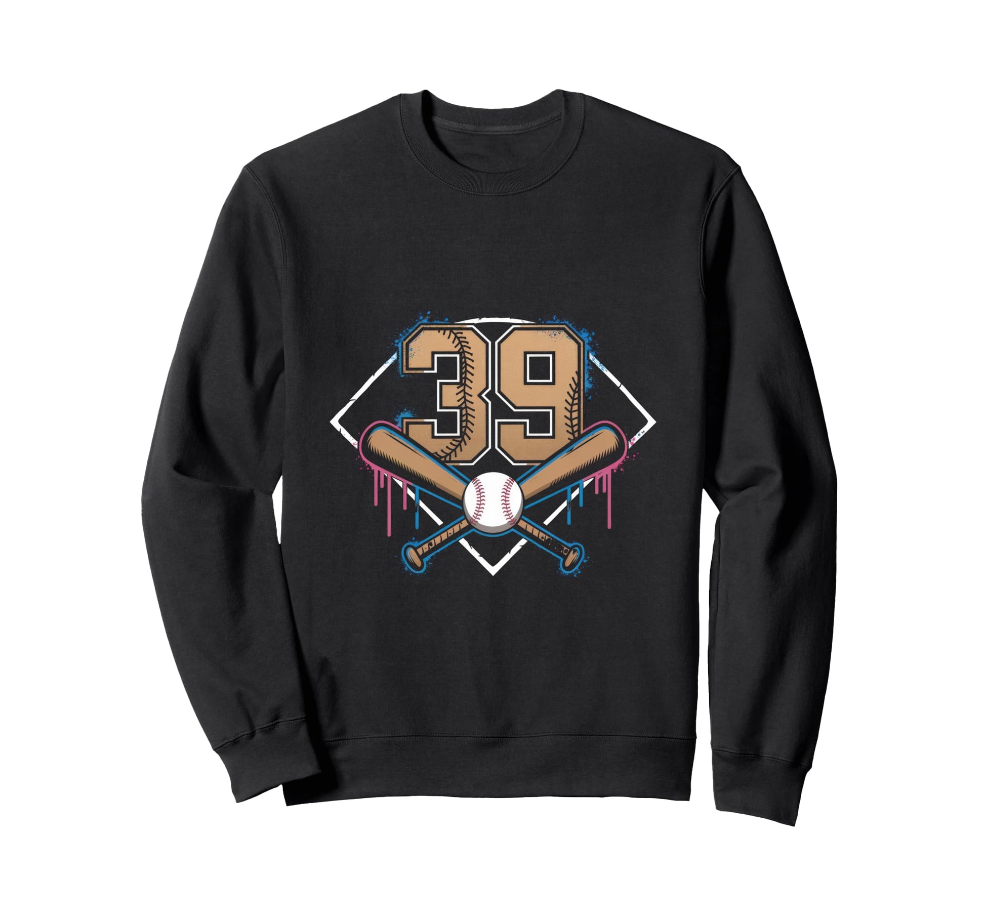 39Th Birthday Baseball Home Ice Sweatshirt - Graphic Print for Adults - T-Shirt, Sweatshirt, Hoodie