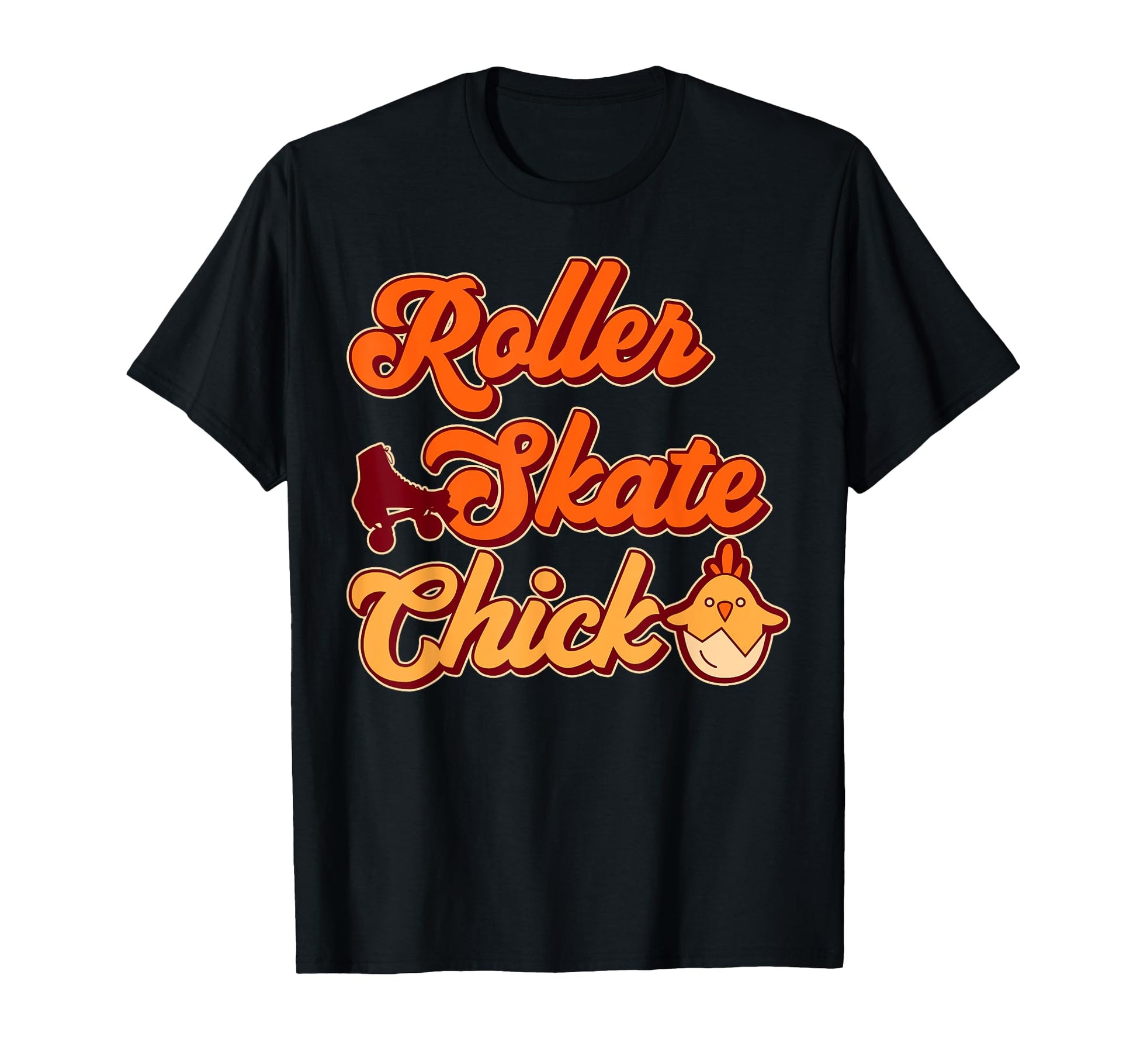 Roller Skating Skate 1970S Chicken T-Shirt - Unique Graphic for Adults - T-Shirt, Sweatshirt, Hoodie