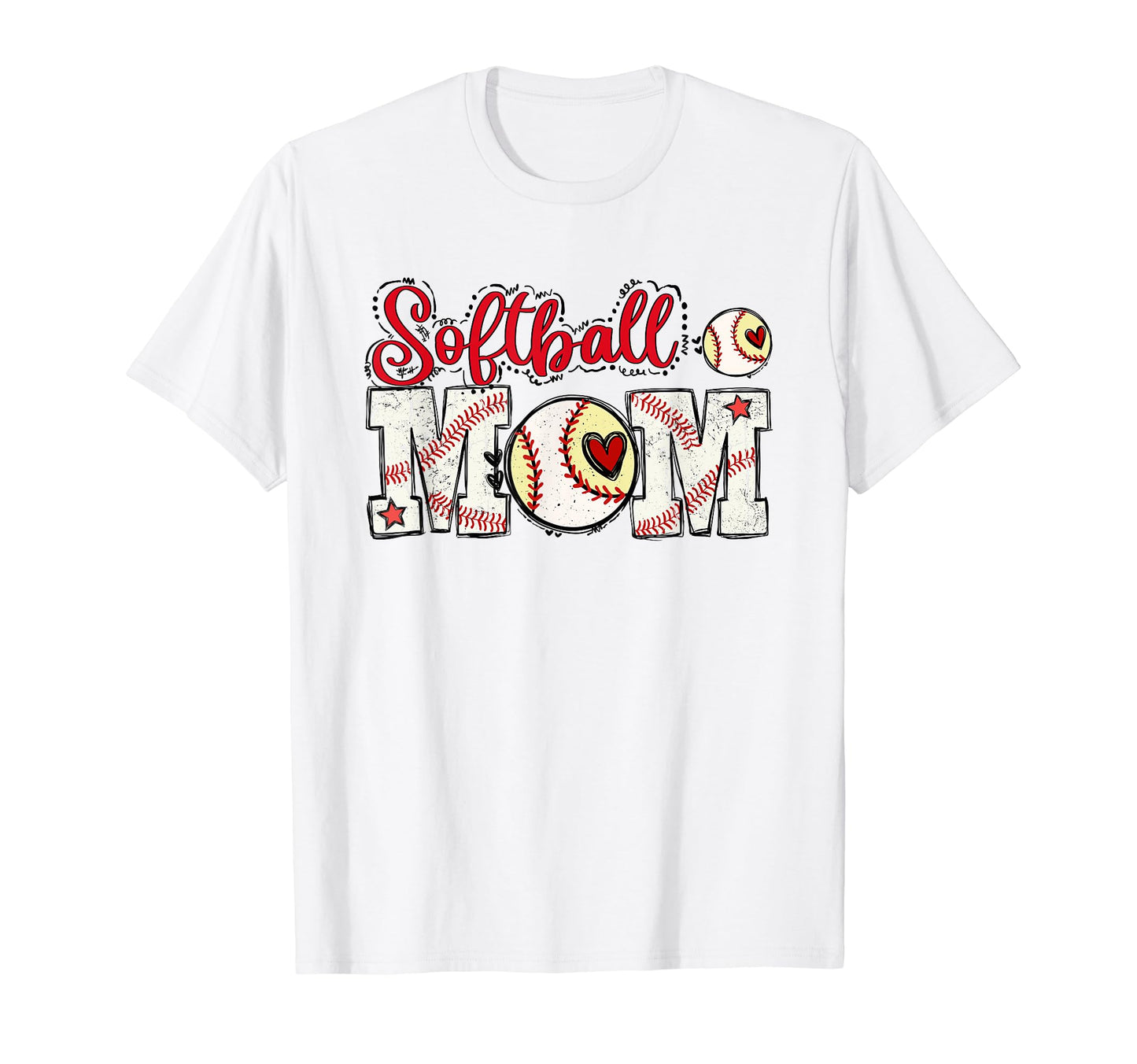 Softball Mom Leopard Funny T-Shirt - Fun Novelty Design for Adults - T-Shirt, Sweatshirt, Hoodie