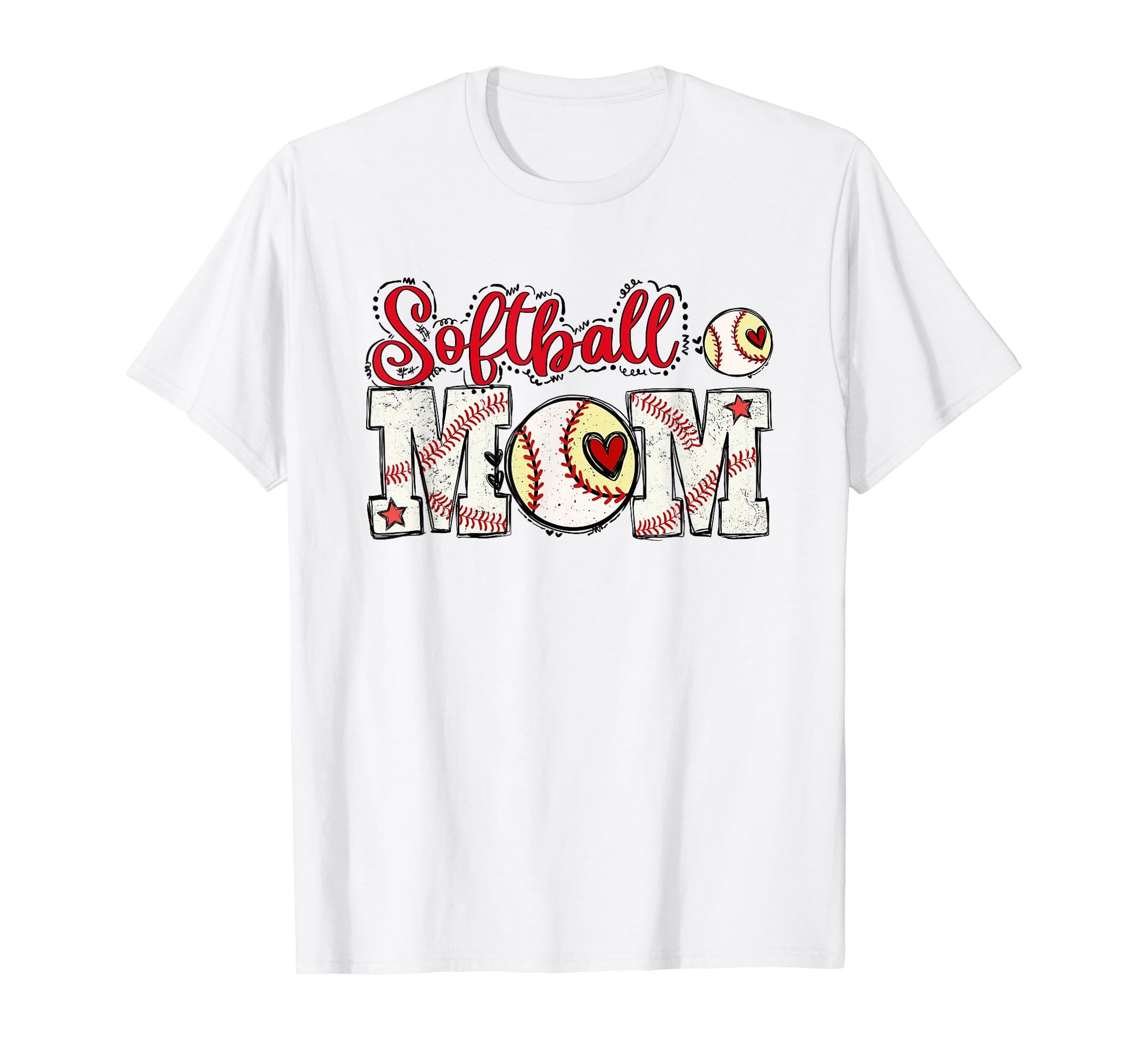 Softball Mom Leopard Funny T-Shirt - Fun Novelty Design for Adults - T-Shirt, Sweatshirt, Hoodie