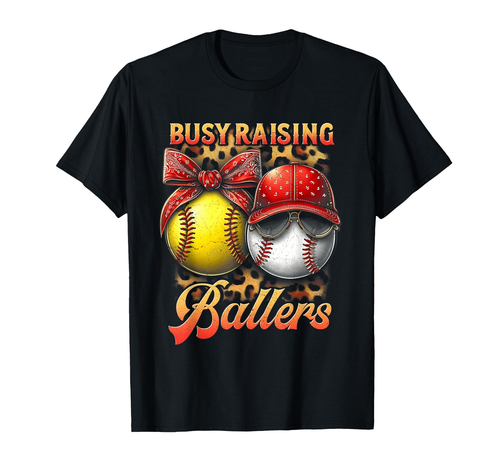 Busy Raising Ballers Softball And T-Shirt - Trendy Graphic for Adults - T-Shirt, Sweatshirt, Hoodie
