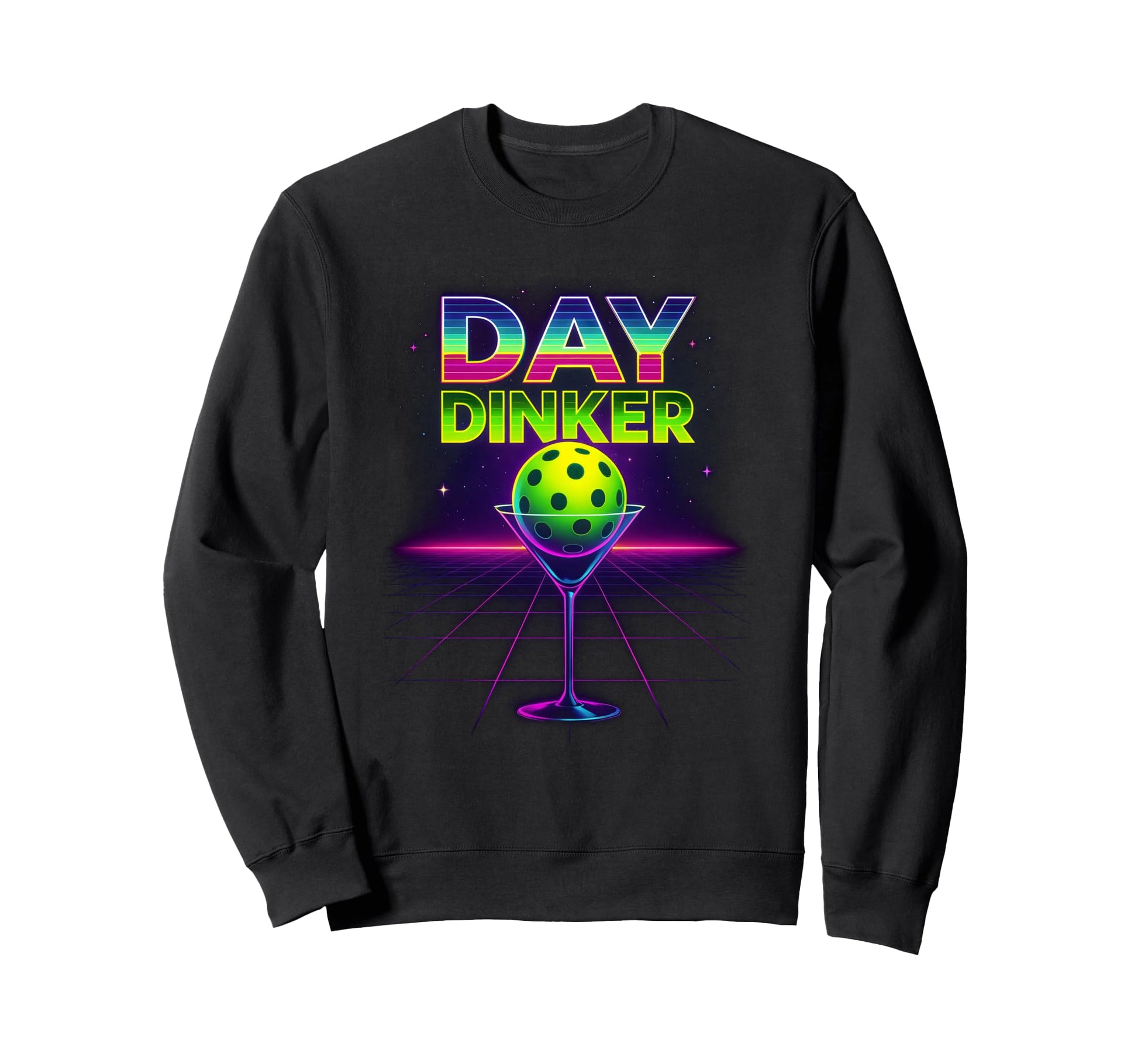 Day Dinker Pickleball Synthwave Sweatshirt - Streetwear Style for Adults - T-Shirt, Sweatshirt, Hoodie