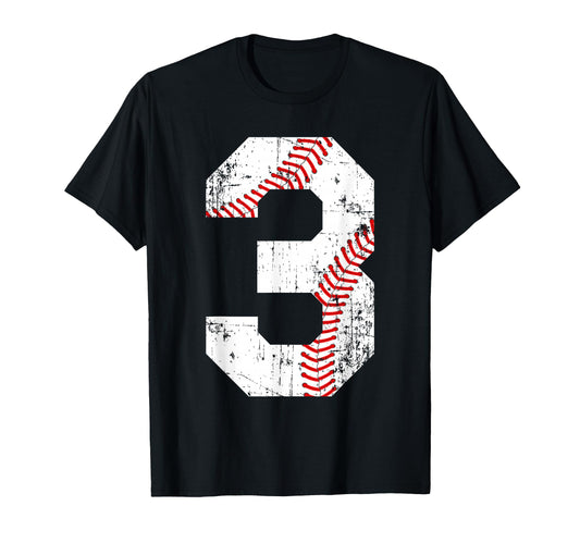 Baseball 3 Jersey Number T-Shirt - Novelty Apparel Men Women - T-Shirt, Sweatshirt, Hoodie