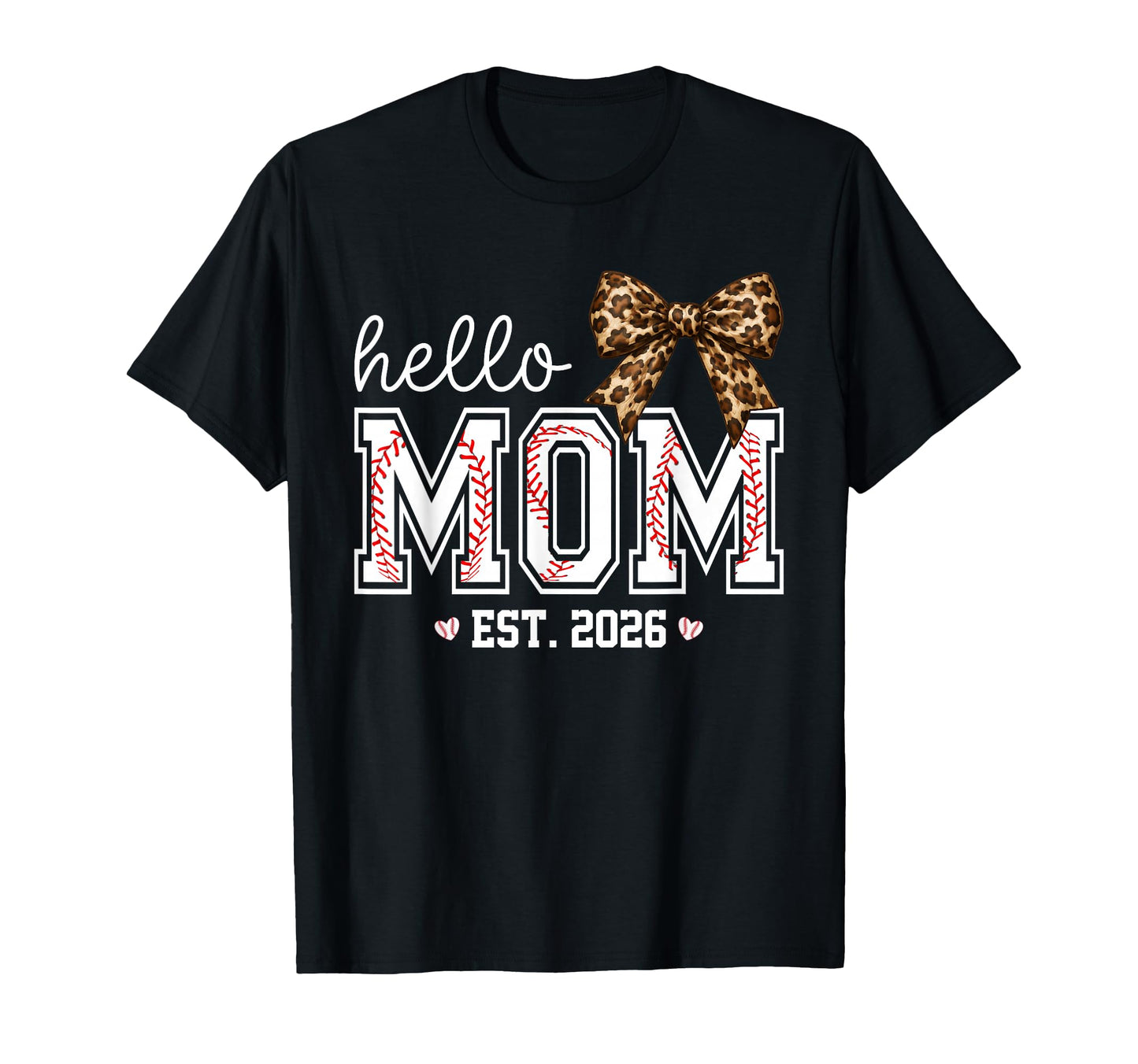 Senior Mom Class 2026 Bow Baseball T-Shirt - Fun Novelty Design Men Women - T-Shirt, Sweatshirt, Hoodie