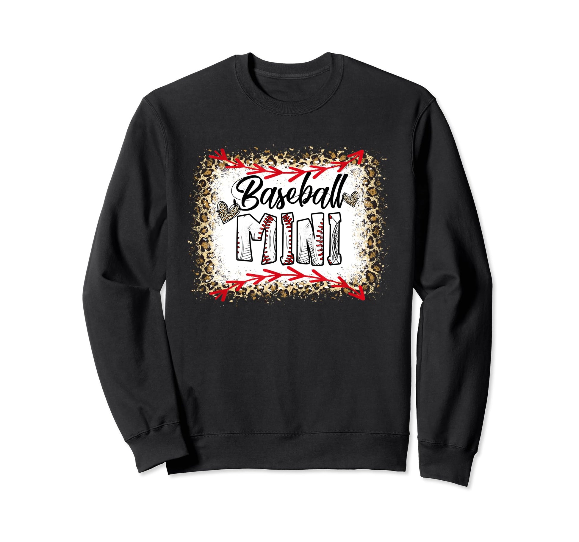 Funny Baseball Mini Leopard Baseball Sweatshirt - Unique Graphic Men Women - T-Shirt, Sweatshirt, Hoodie