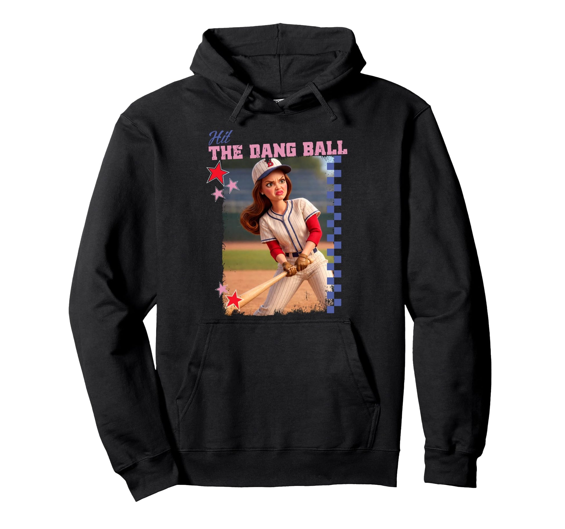 Hit Dang Ball Funny Baseball Mom Softball Hoodie - Streetwear Style Unisex - T-Shirt, Sweatshirt, Hoodie