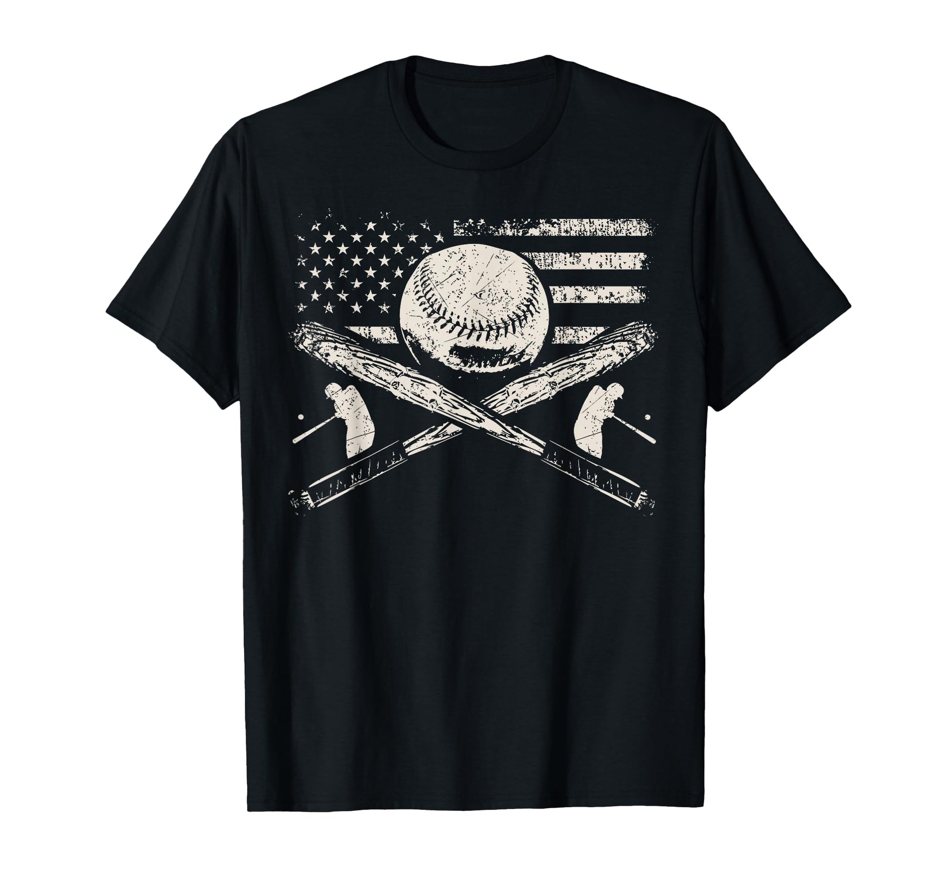 Patriotic American Flag Baseball T-Shirt - Aesthetic Graphic for Adults - T-Shirt, Sweatshirt, Hoodie