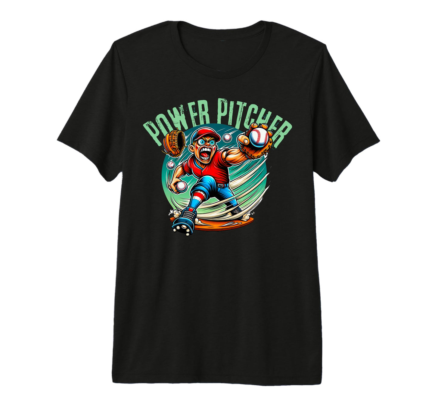 Mens Power Pitcher Softball Baseball T-Shirt - Streetwear Style Men Women - T-Shirt, Sweatshirt, Hoodie