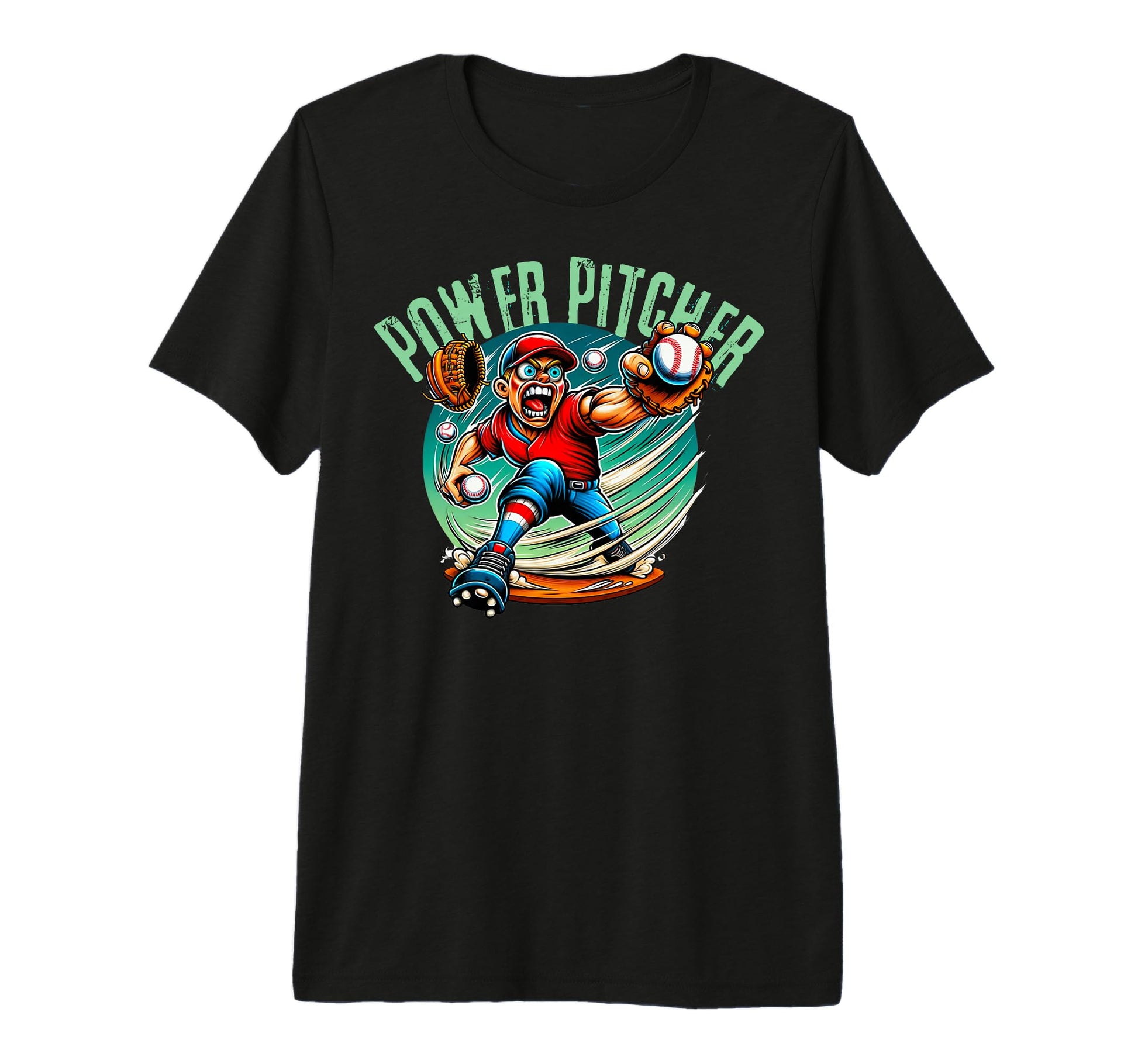 Mens Power Pitcher Softball Baseball T-Shirt - Streetwear Style Men Women - T-Shirt, Sweatshirt, Hoodie