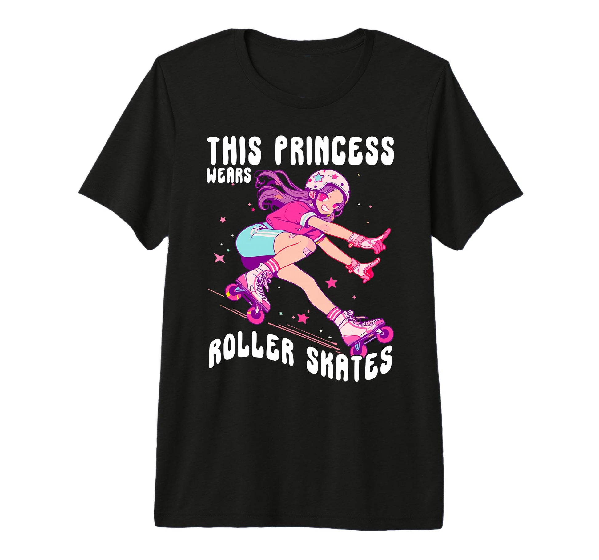 This Princess Wears Roller Skates Skater T-Shirt - Graphic Print Men Women - T-Shirt, Sweatshirt, Hoodie