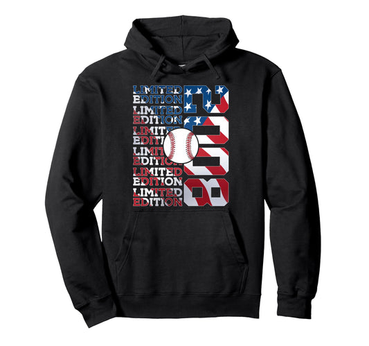 2008 Baseball 18Th Birthday Hoodie - Custom Art Print Men Women - T-Shirt, Sweatshirt, Hoodie