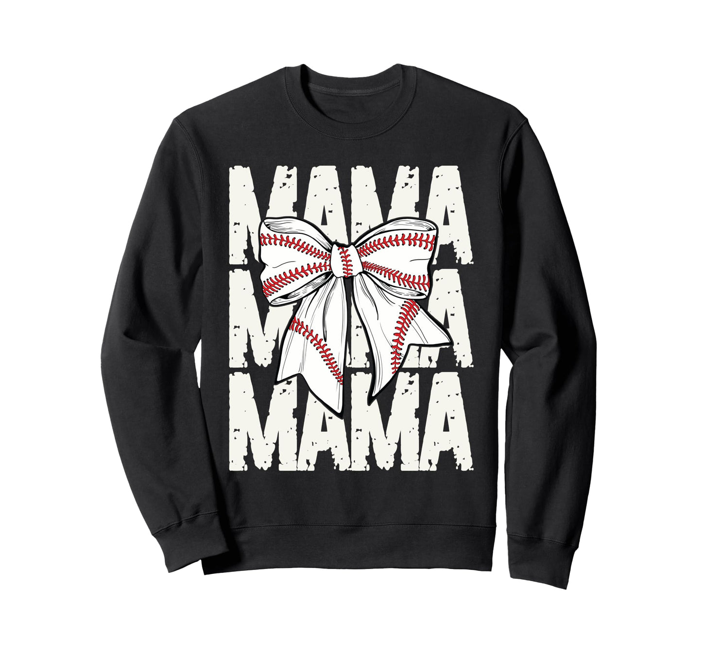 Baseball Mama Coquette Bow Sports Mom Sweatshirt - Minimalist Print Unisex - T-Shirt, Sweatshirt, Hoodie
