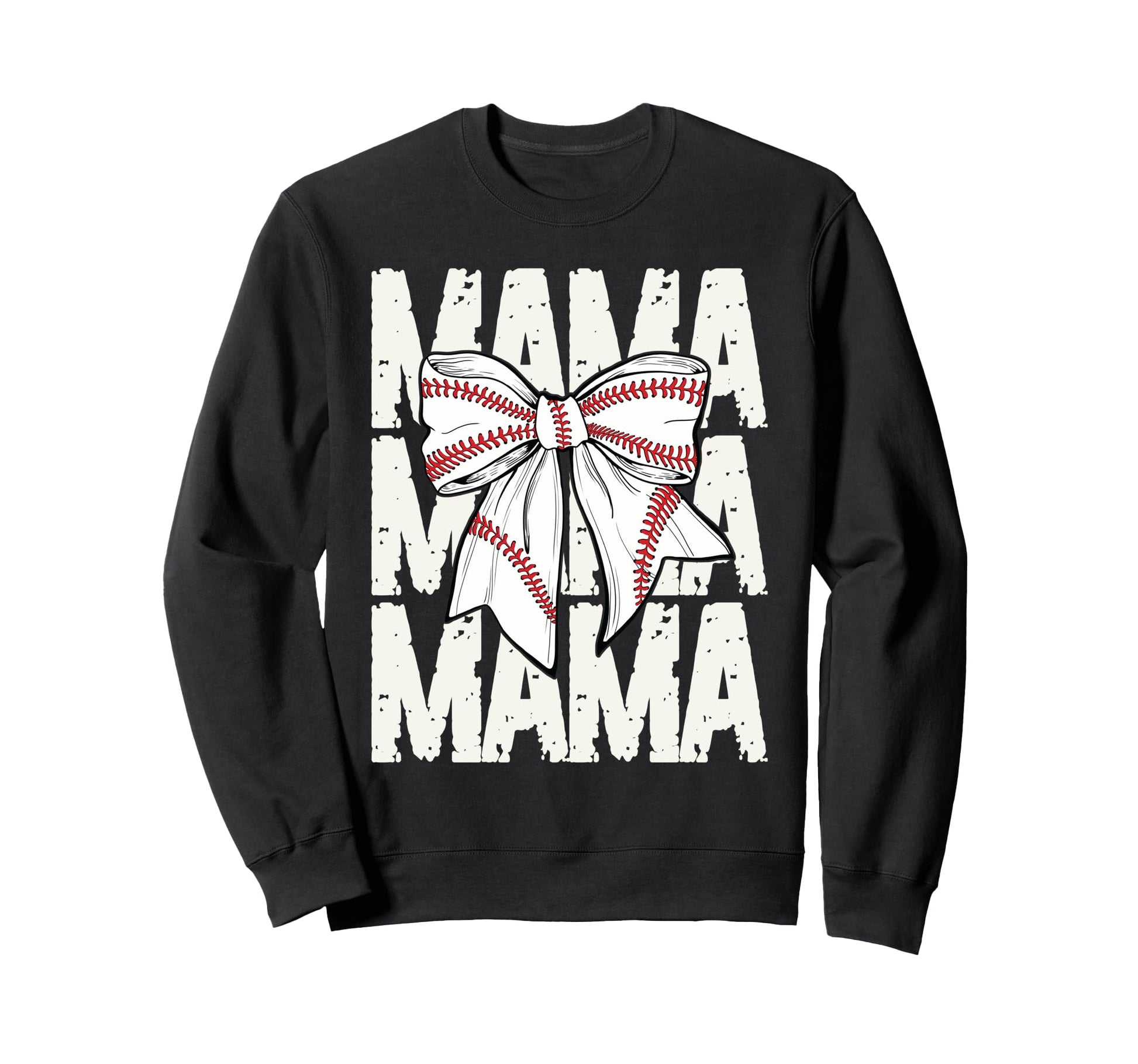 Baseball Mama Coquette Bow Sports Mom Sweatshirt - Minimalist Print Unisex - T-Shirt, Sweatshirt, Hoodie